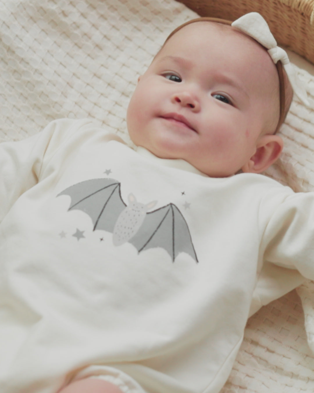 Crewneck Bubble Romper Baby Bat