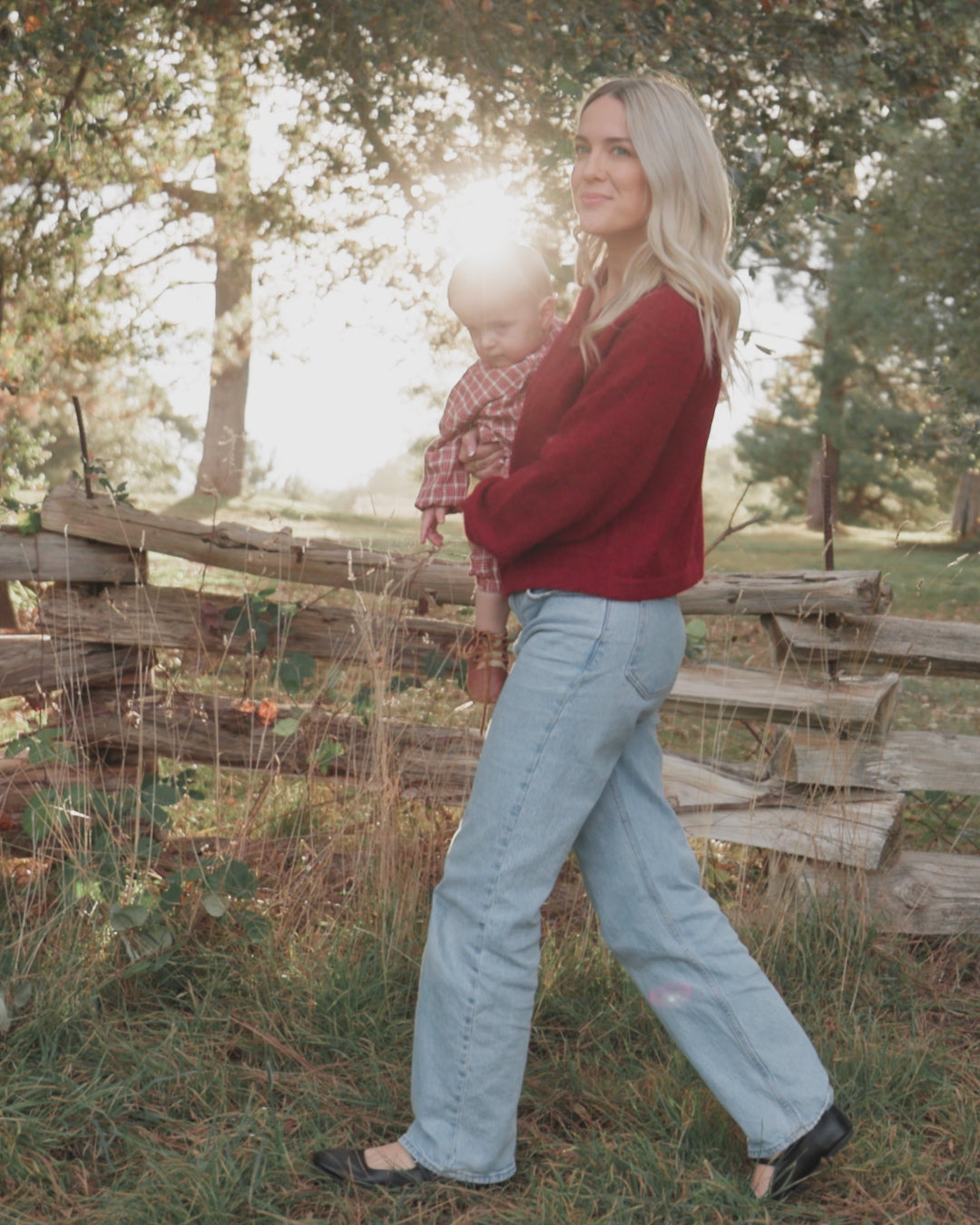 Women's Fuzzy Cardigan Ruby