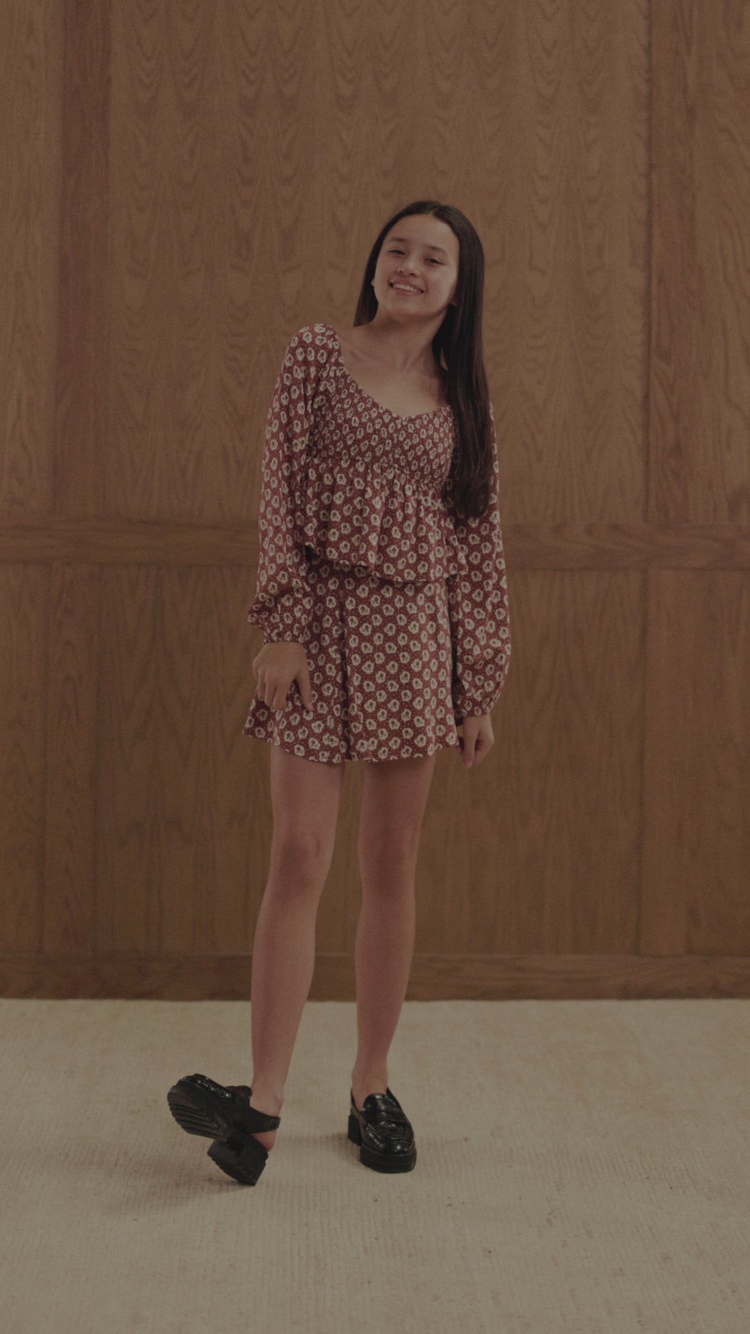 Long Sleeve Flutter Top || Ruby Fleur - Teen