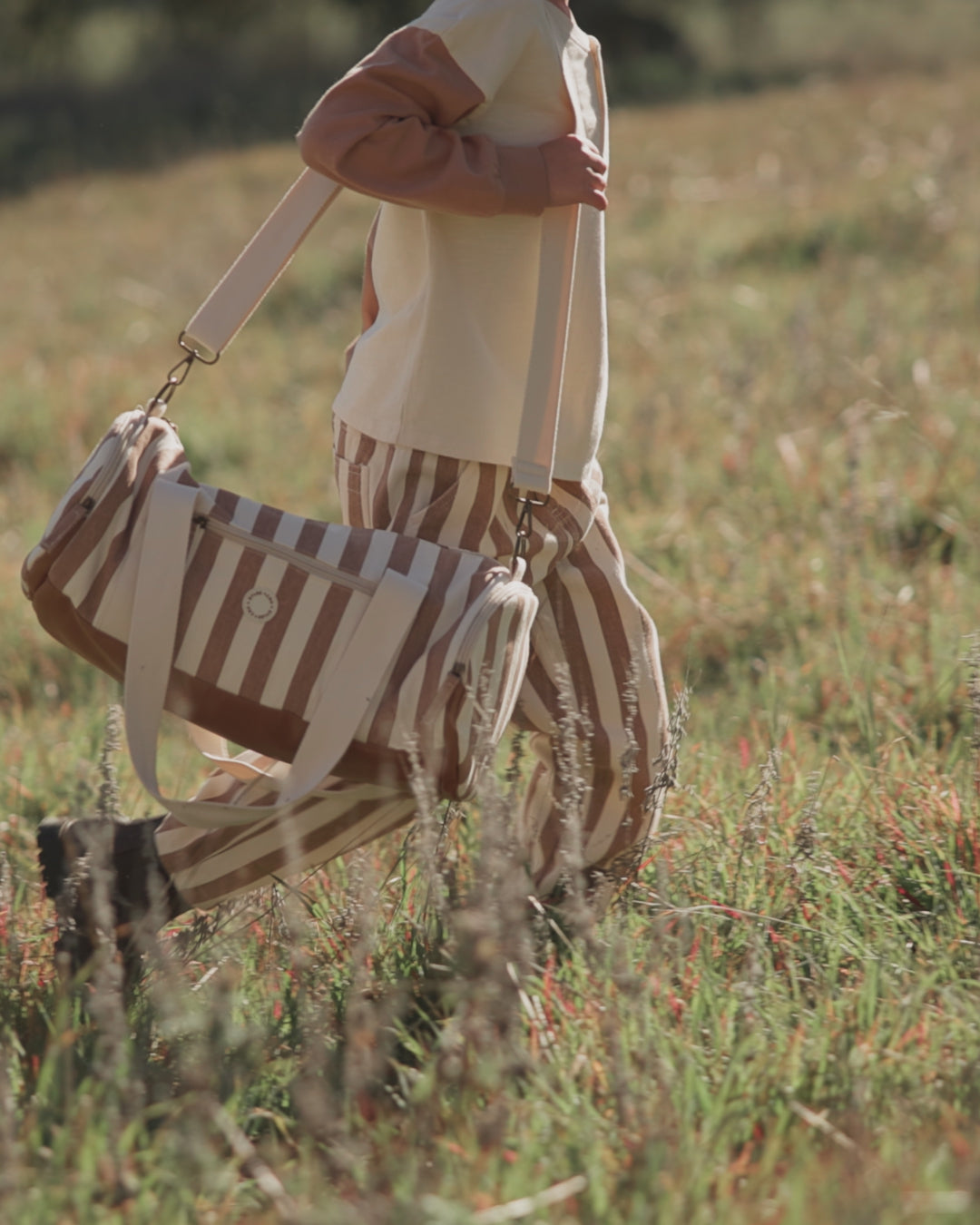 Sac de voyage Fawn à rayures tennis