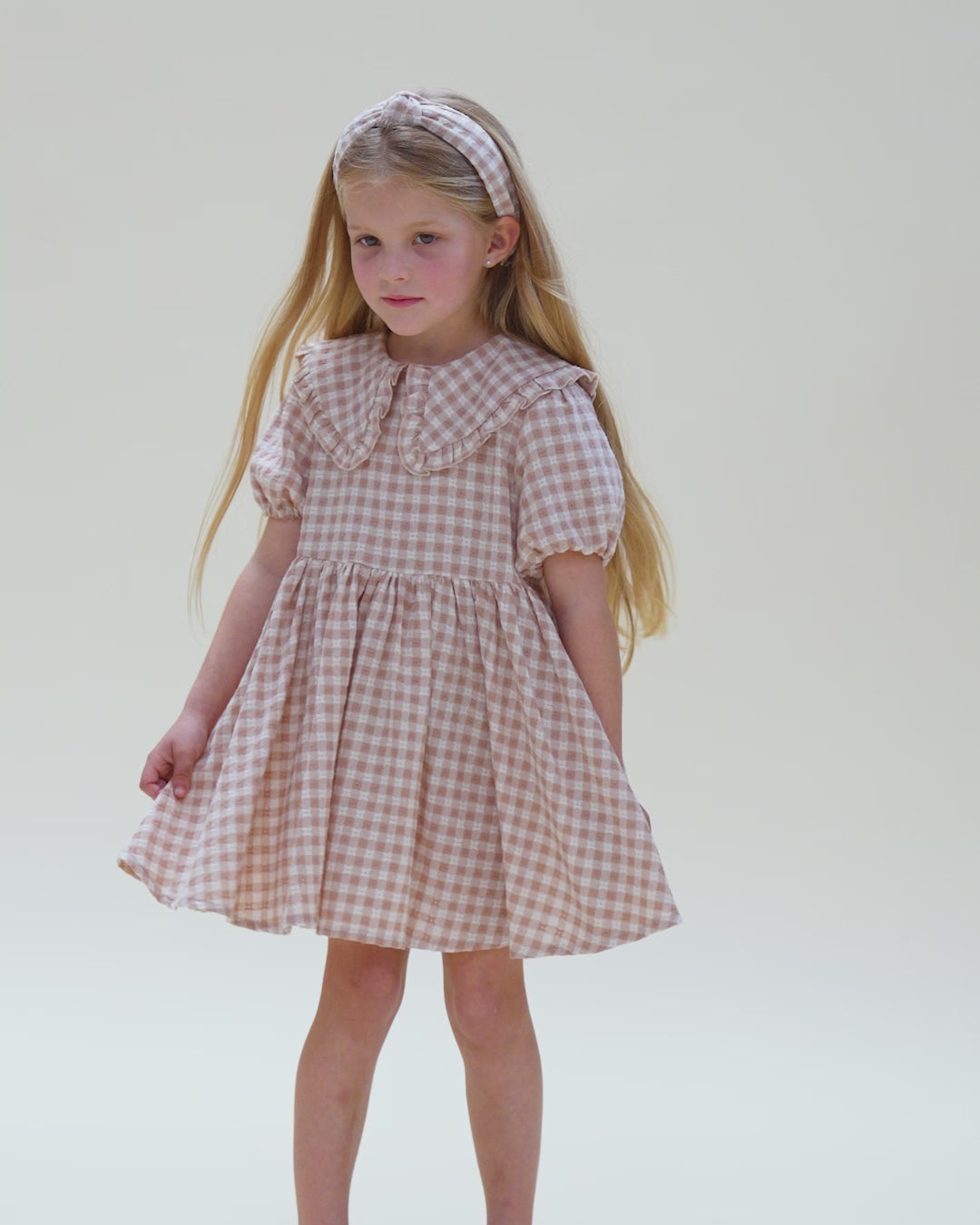 Camille Dress || Pink Gingham