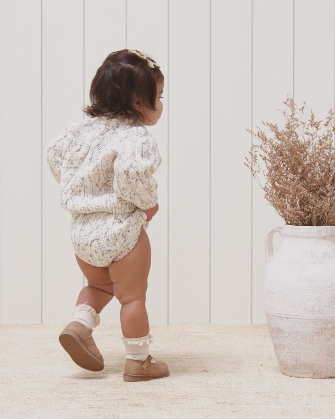 Cable-Knit Sweater || Natural Speckle