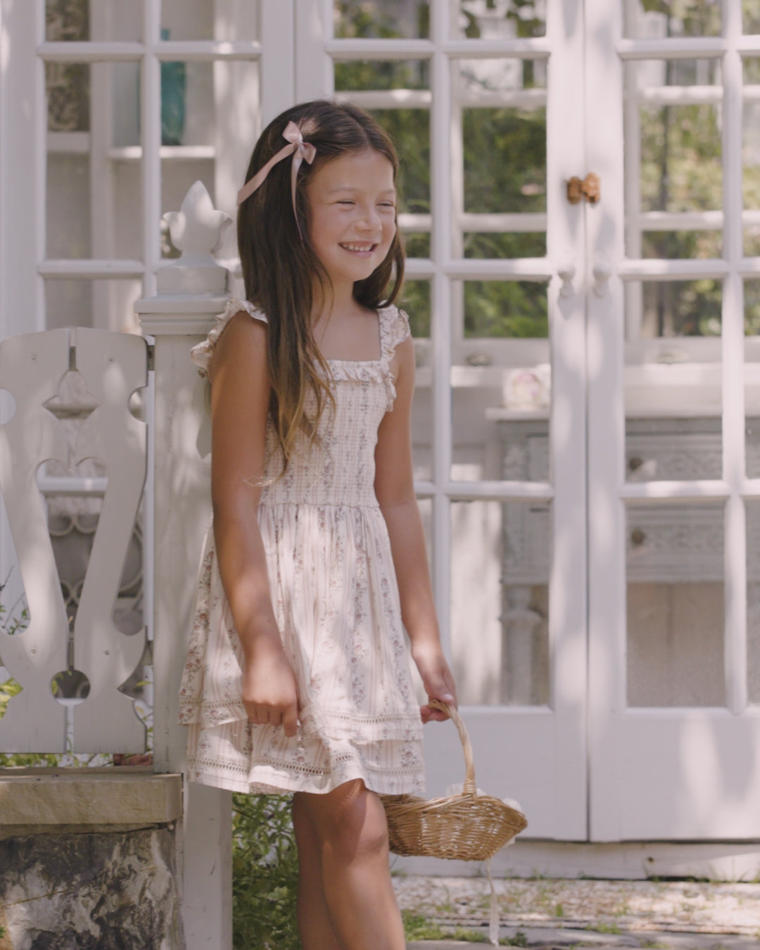 Robe Birdie Rayures Florales de Printemps