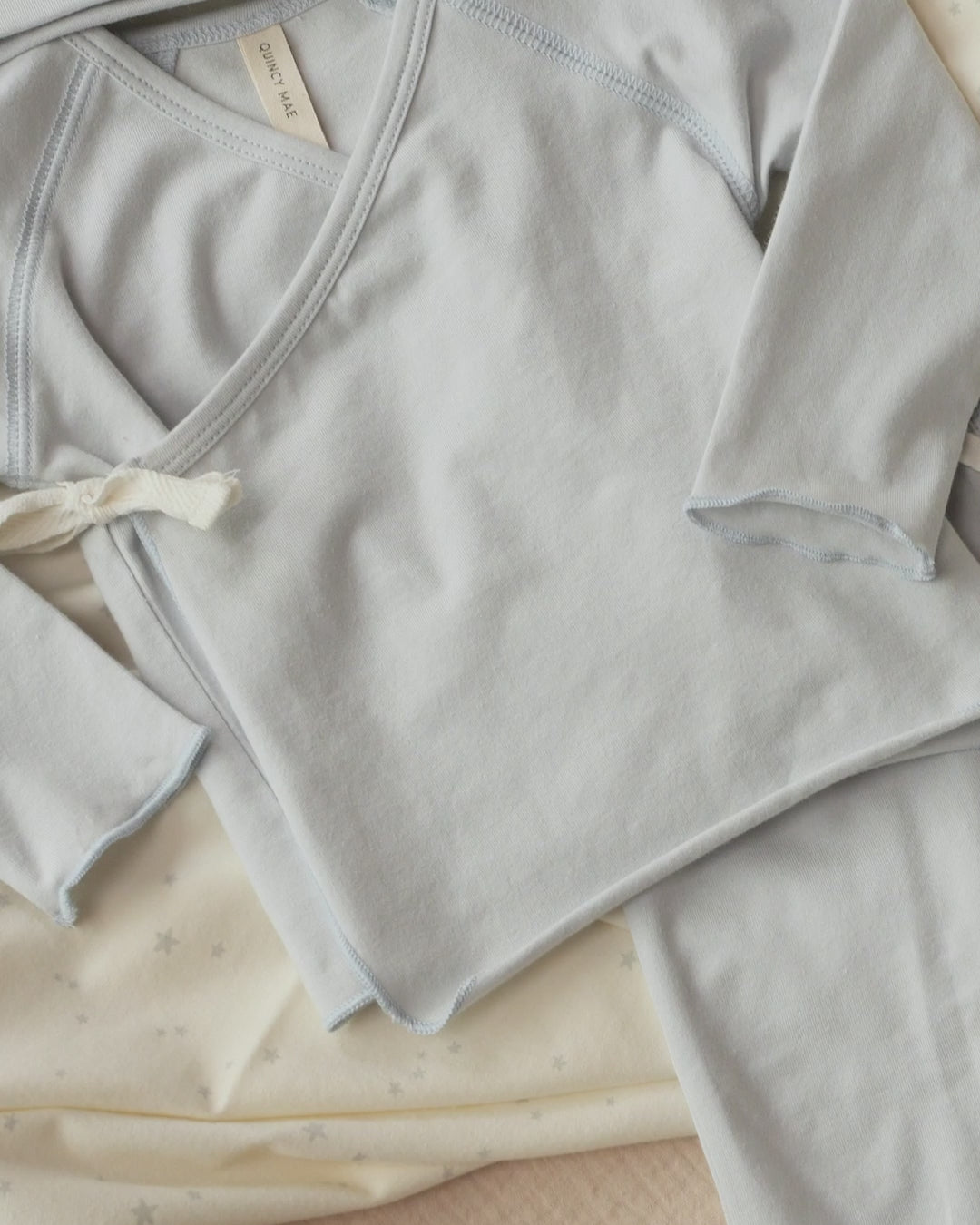 Wrap Top + Footed Pant Set || Fog