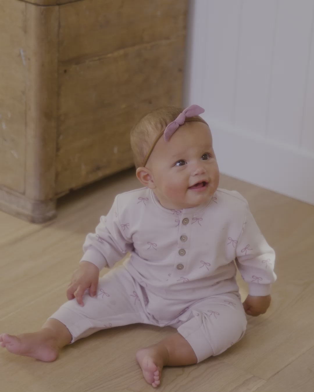 Relaxed Fleece Jumpsuit || Bows