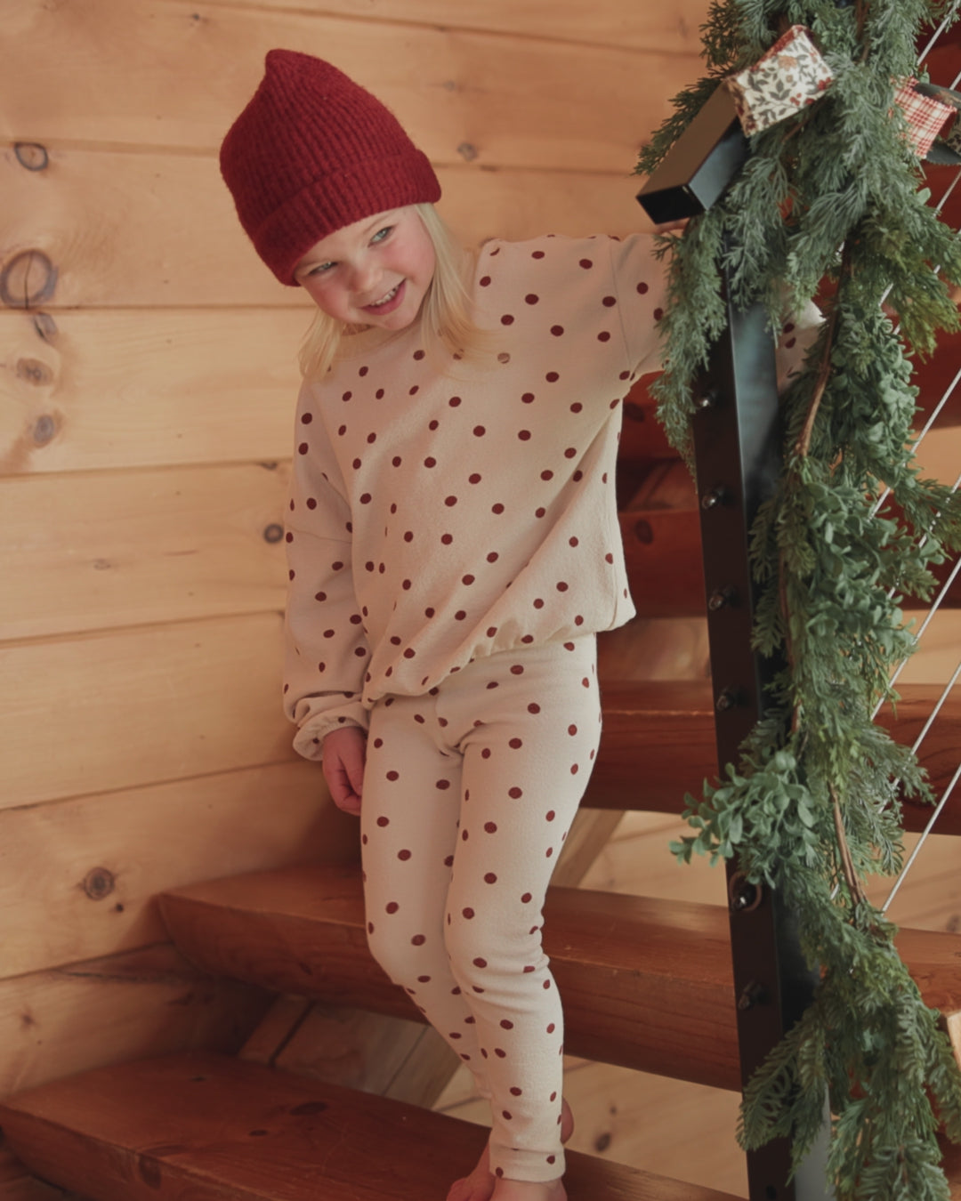 Spongey Knit Set Ruby Dots