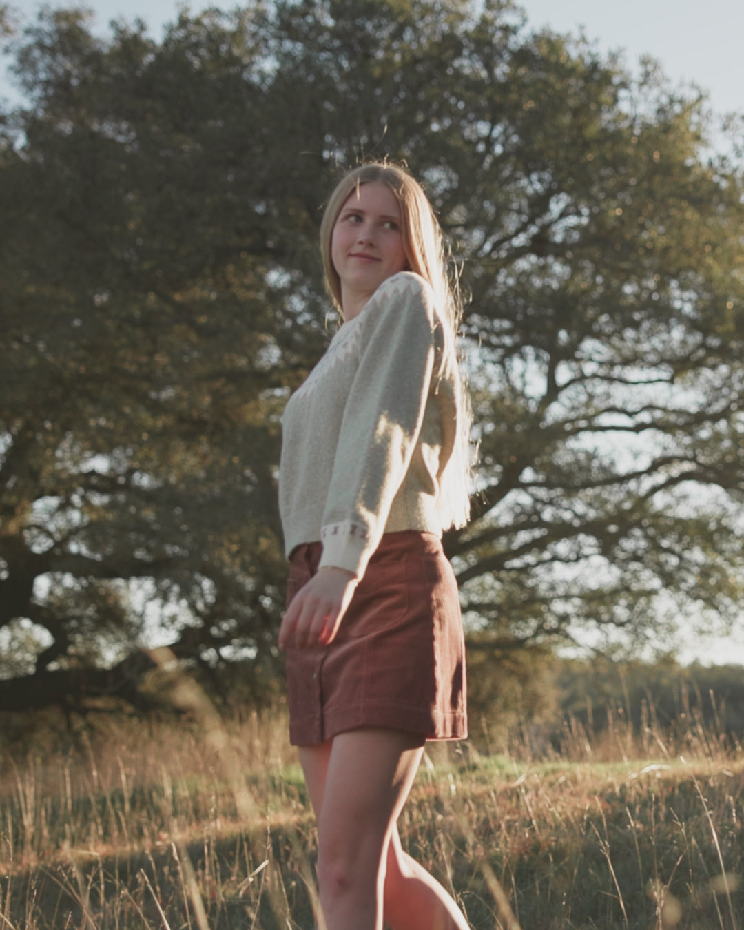 Teen Fair Isle Sweater Sage