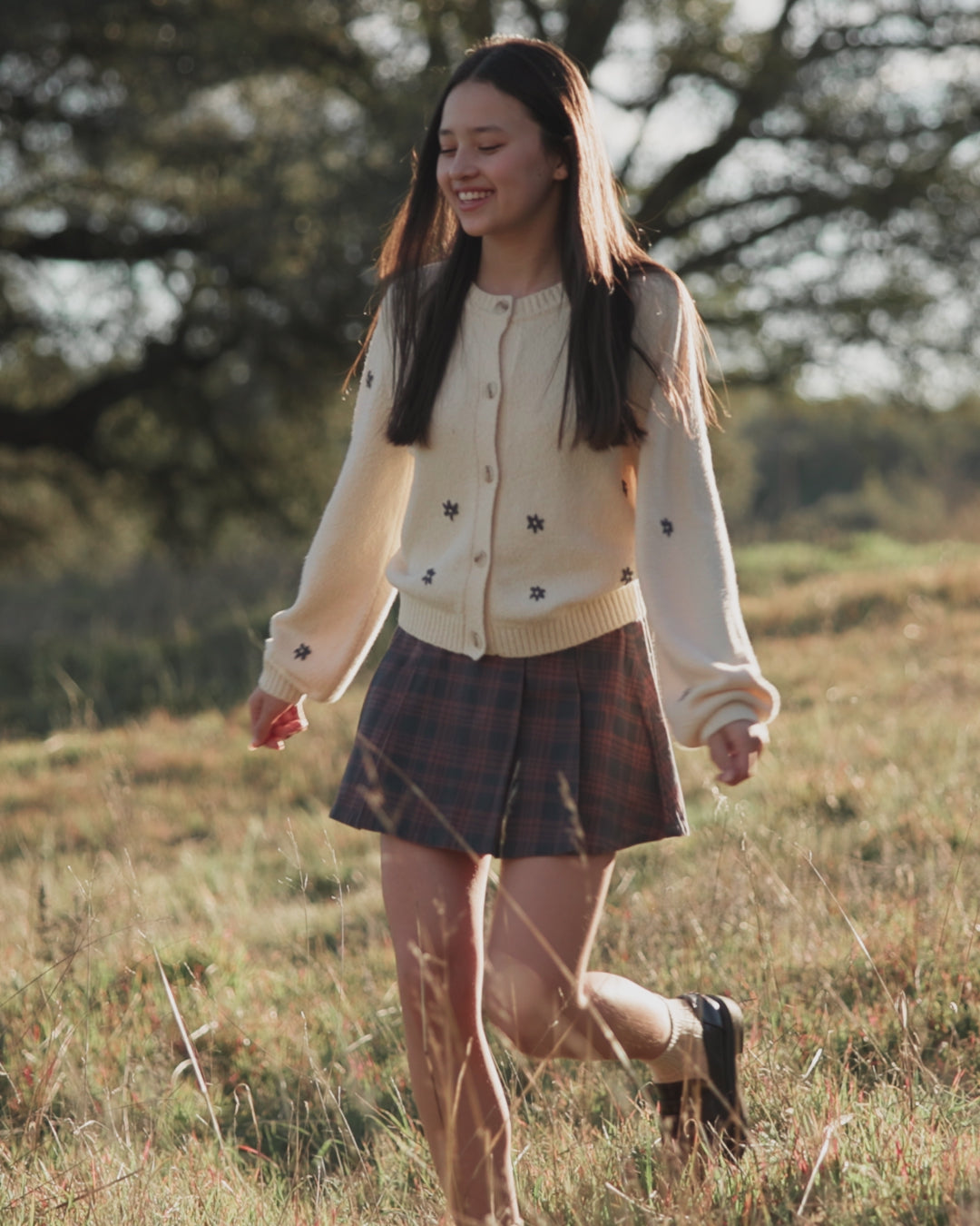Teen Pleated Skirt Midnight Plaid