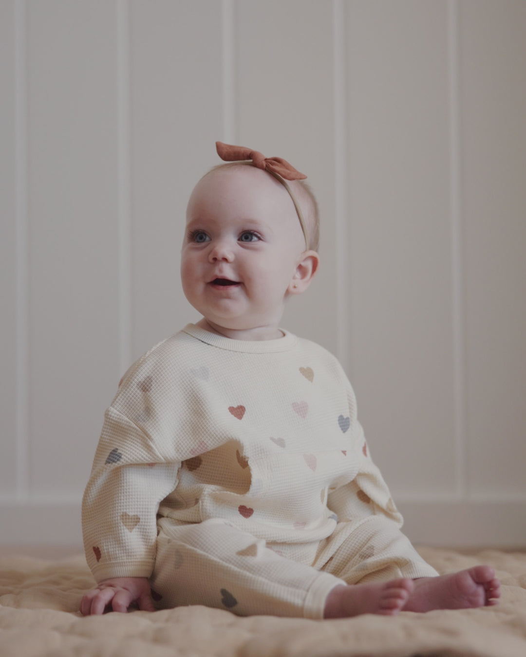 Waffle Sweater Set Confetti Hearts