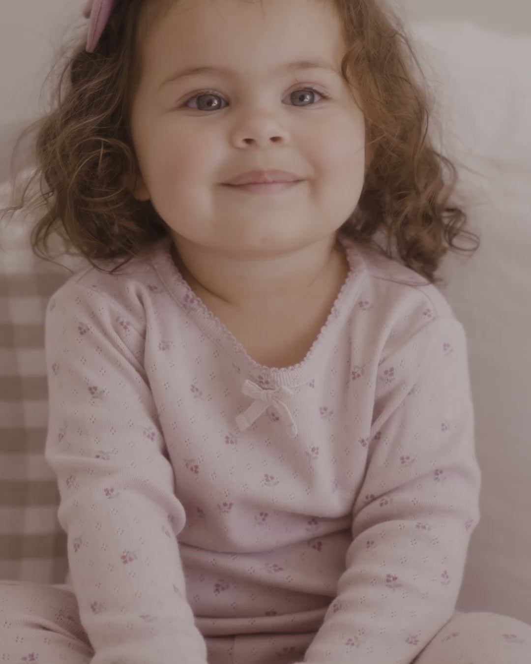 Pointelle Long Sleeve Tee + Legging || Lilac Ditsy