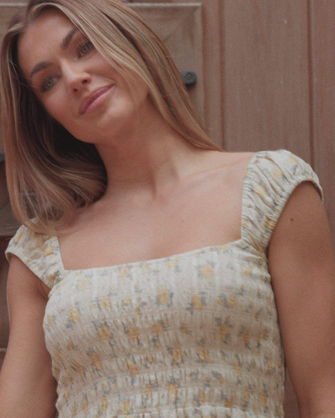 Robe Ivy pour femme motif floral citron Ditsy