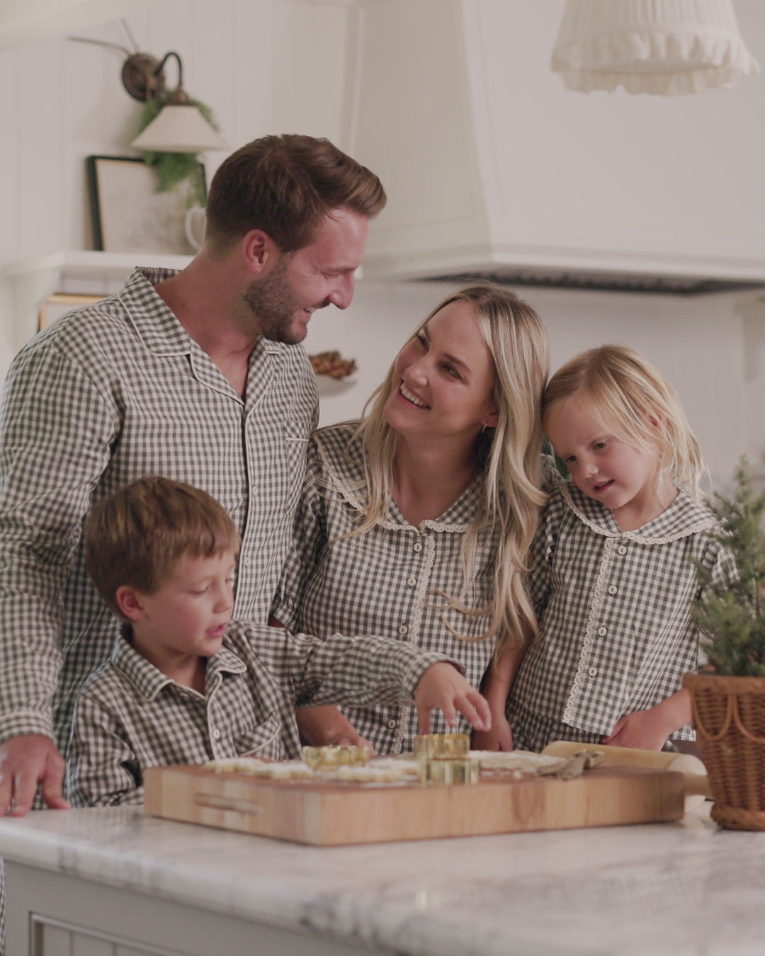 Ruffle Pajamas || Evergreen Gingham