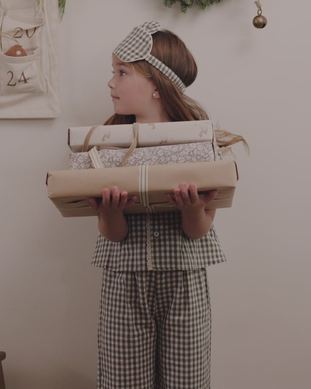 Ruffle Pajamas || Evergreen Gingham