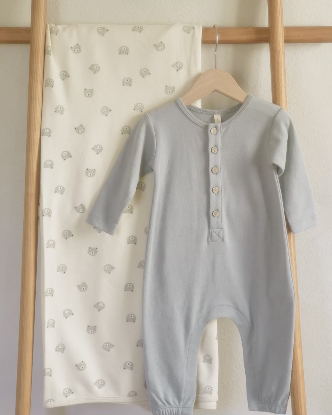 Long Sleeve Jumpsuit || Steel Blue