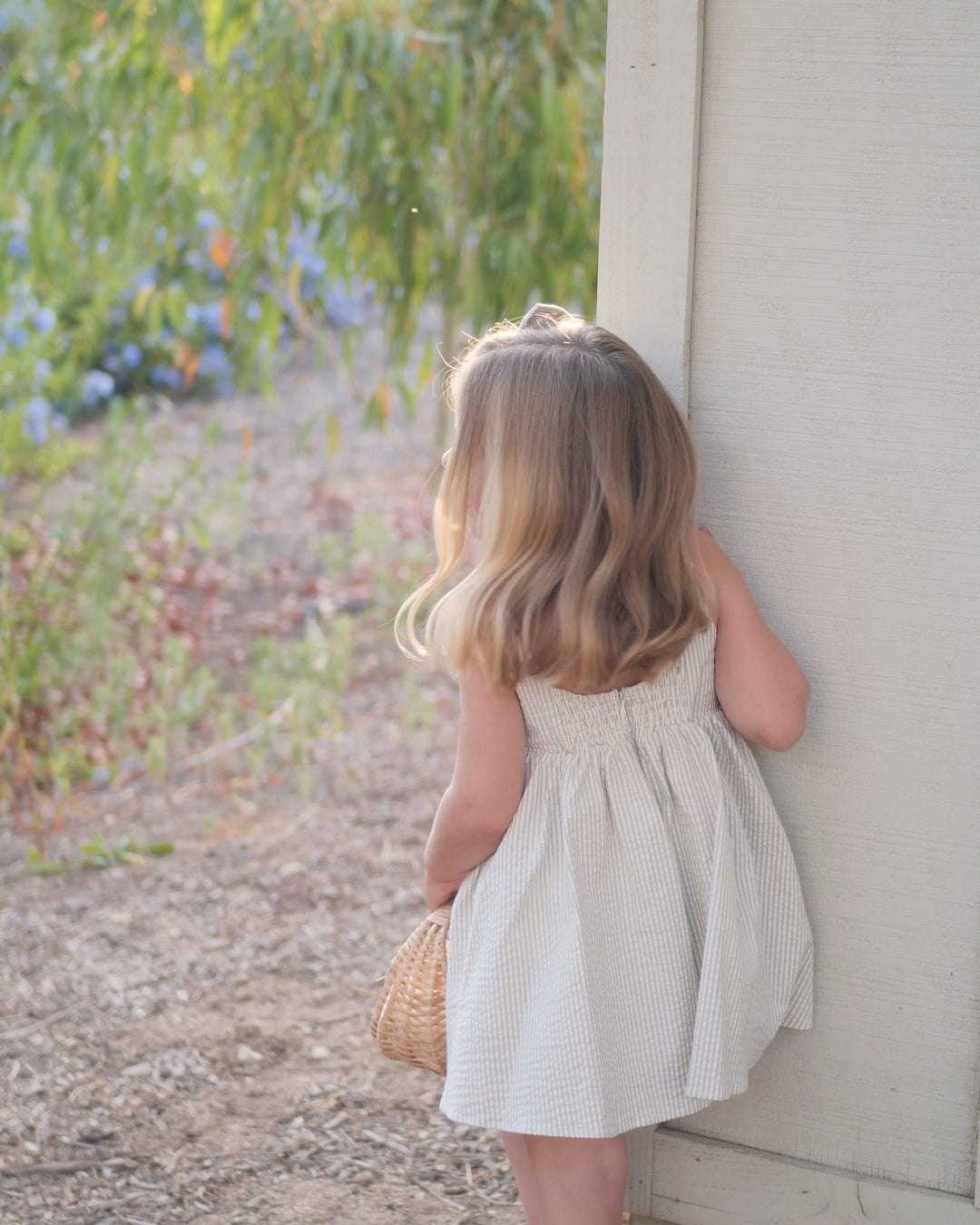 Betsy Dress | Sage Stripe