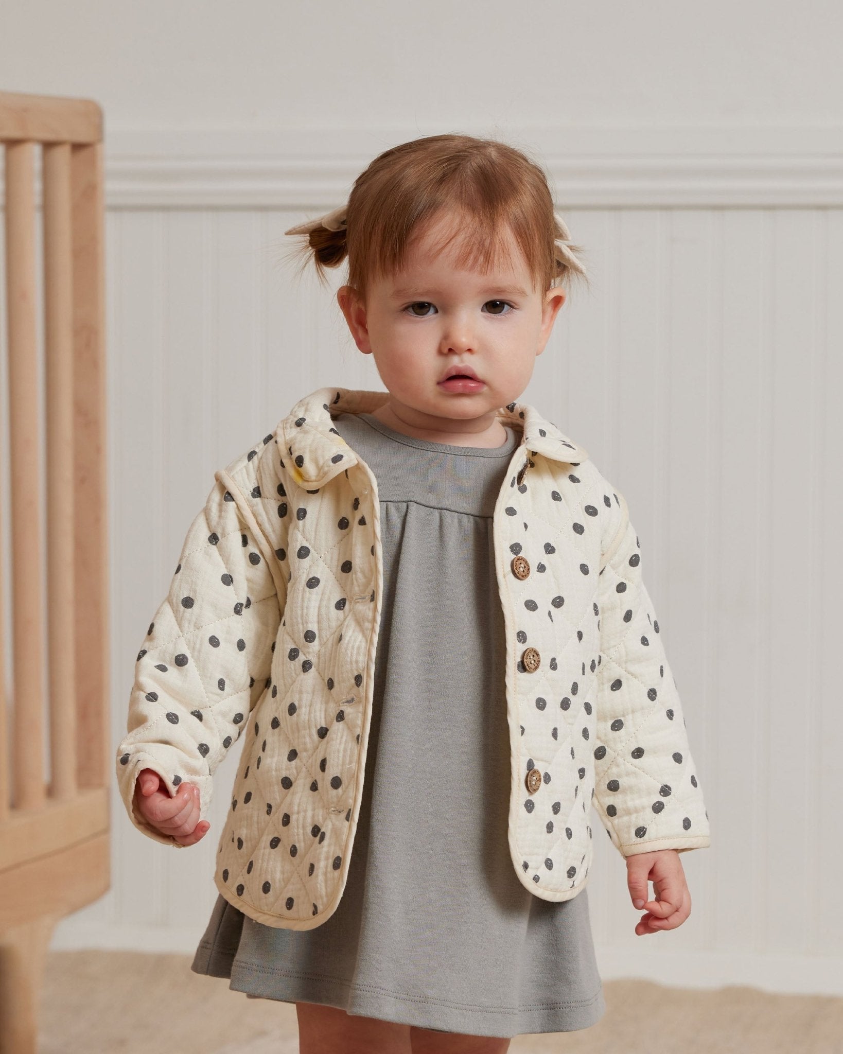 Quilted Jacket || Navy Dot - Rylee + Cru Canada