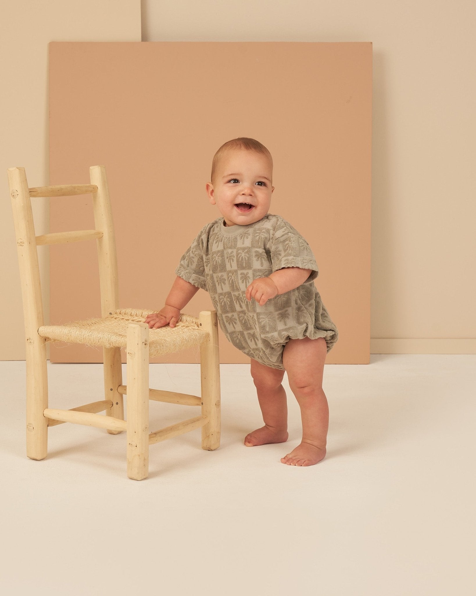 Relaxed Bubble Romper || Palm Check - Rylee + Cru Canada