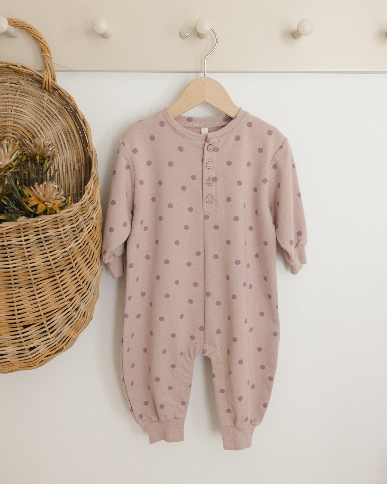 Relaxed Fleece Jumpsuit || Polka Dots - Rylee + Cru Canada