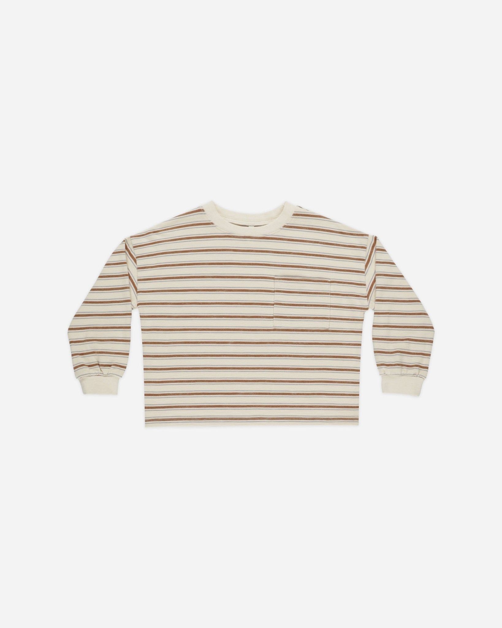 Relaxed Long Sleeve Tee || Saddle Stripe - Rylee + Cru Canada