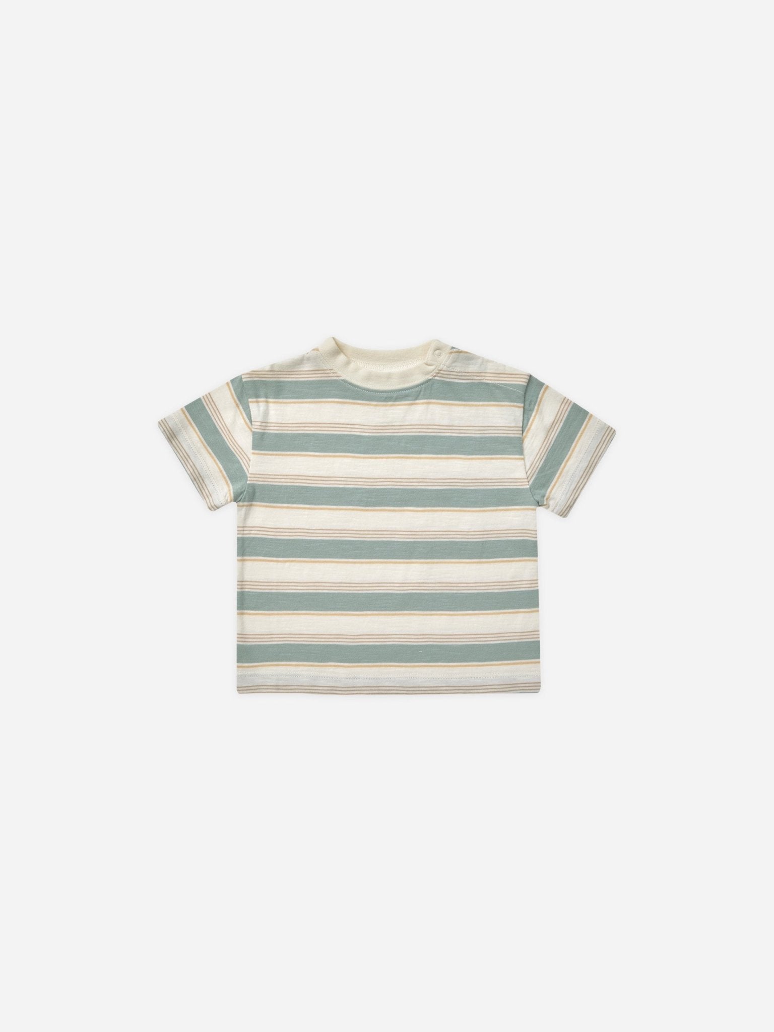 Relaxed Tee || Aqua Stripe - Rylee + Cru Canada