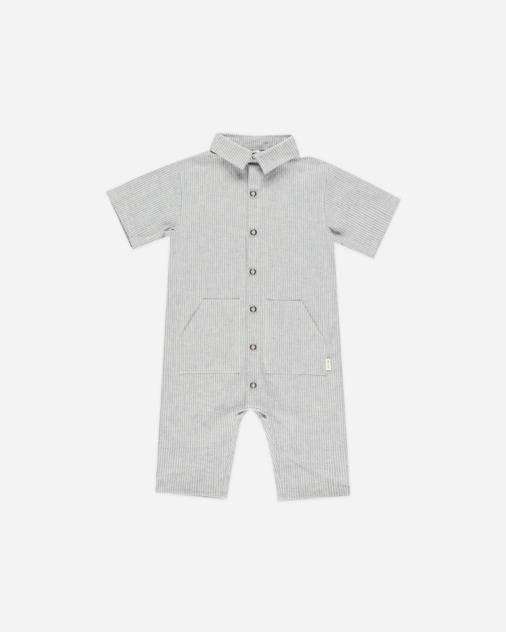 Rhett Jumpsuit || Blue Micro Stripe - Rylee + Cru Canada