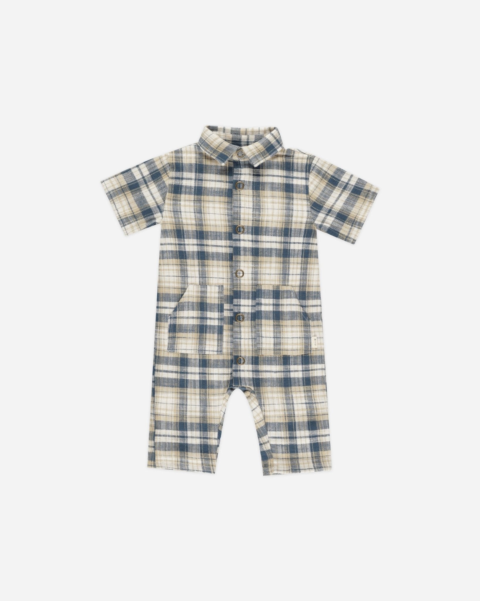 Rhett Jumpsuit || Indigo Plaid - Rylee + Cru Canada