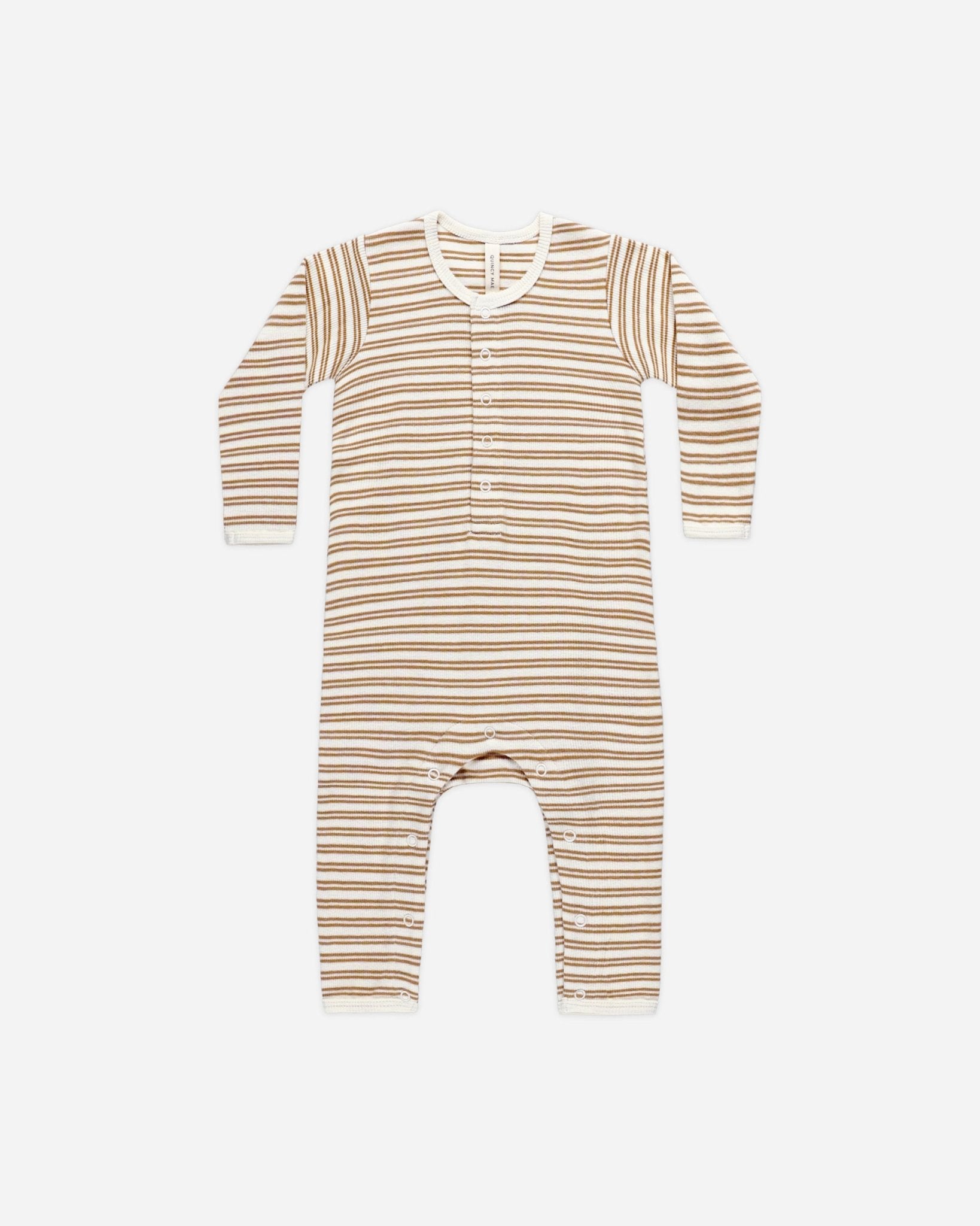 Ribbed Baby Jumpsuit || Golden Stripe - Rylee + Cru Canada