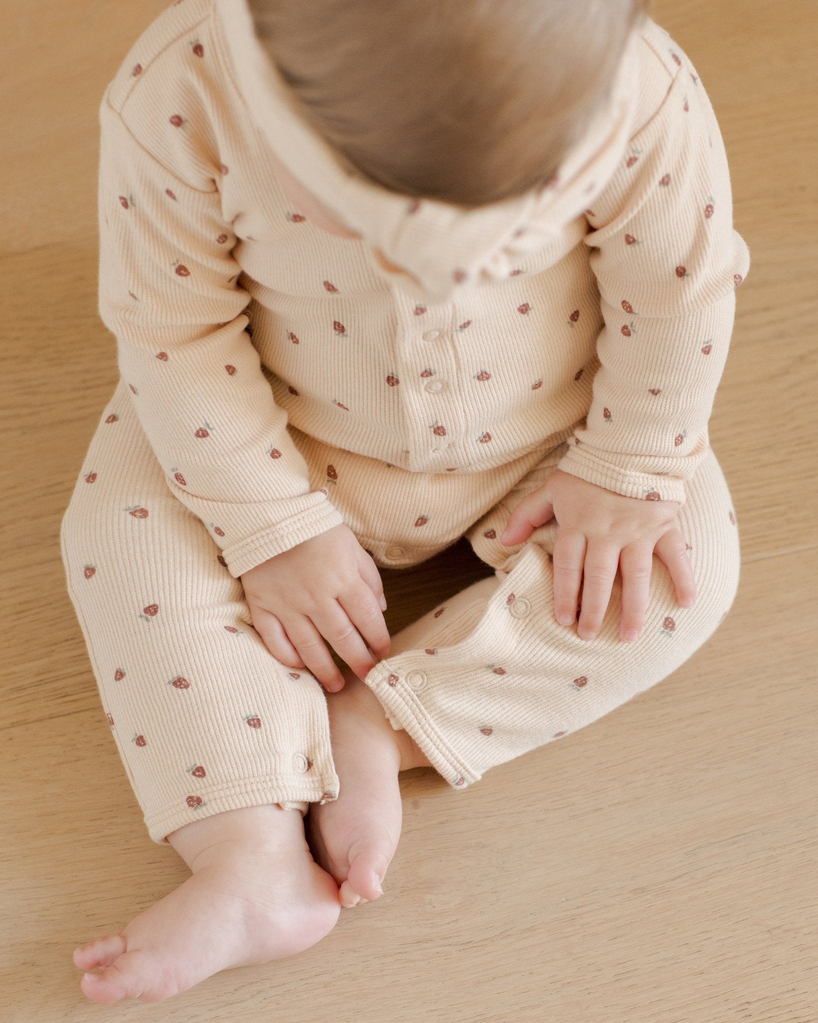 Ribbed Baby Jumpsuit || Strawberries - Rylee + Cru Canada