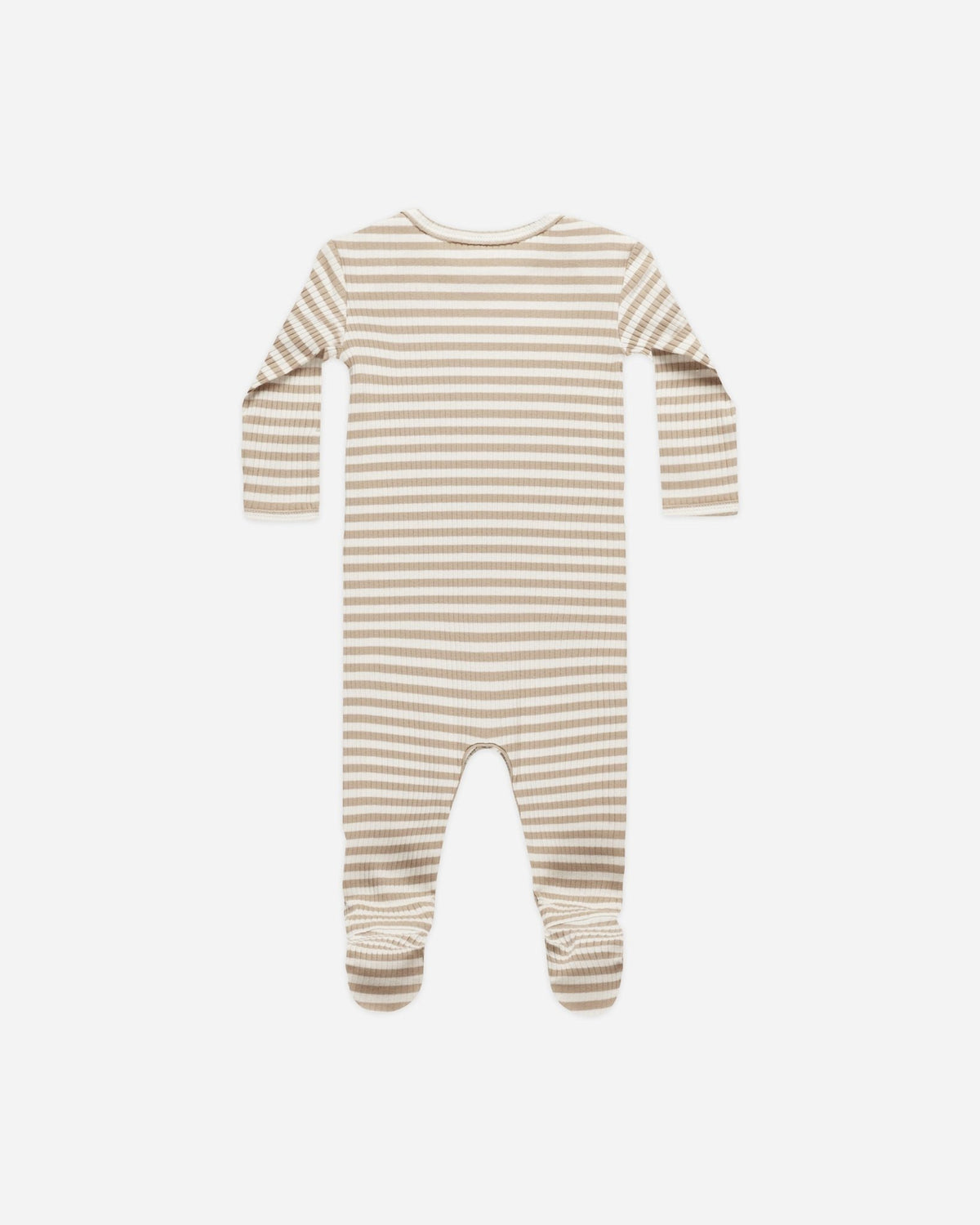 Lil Legs Wide Ribbed Footie - Green Stripe main image 1