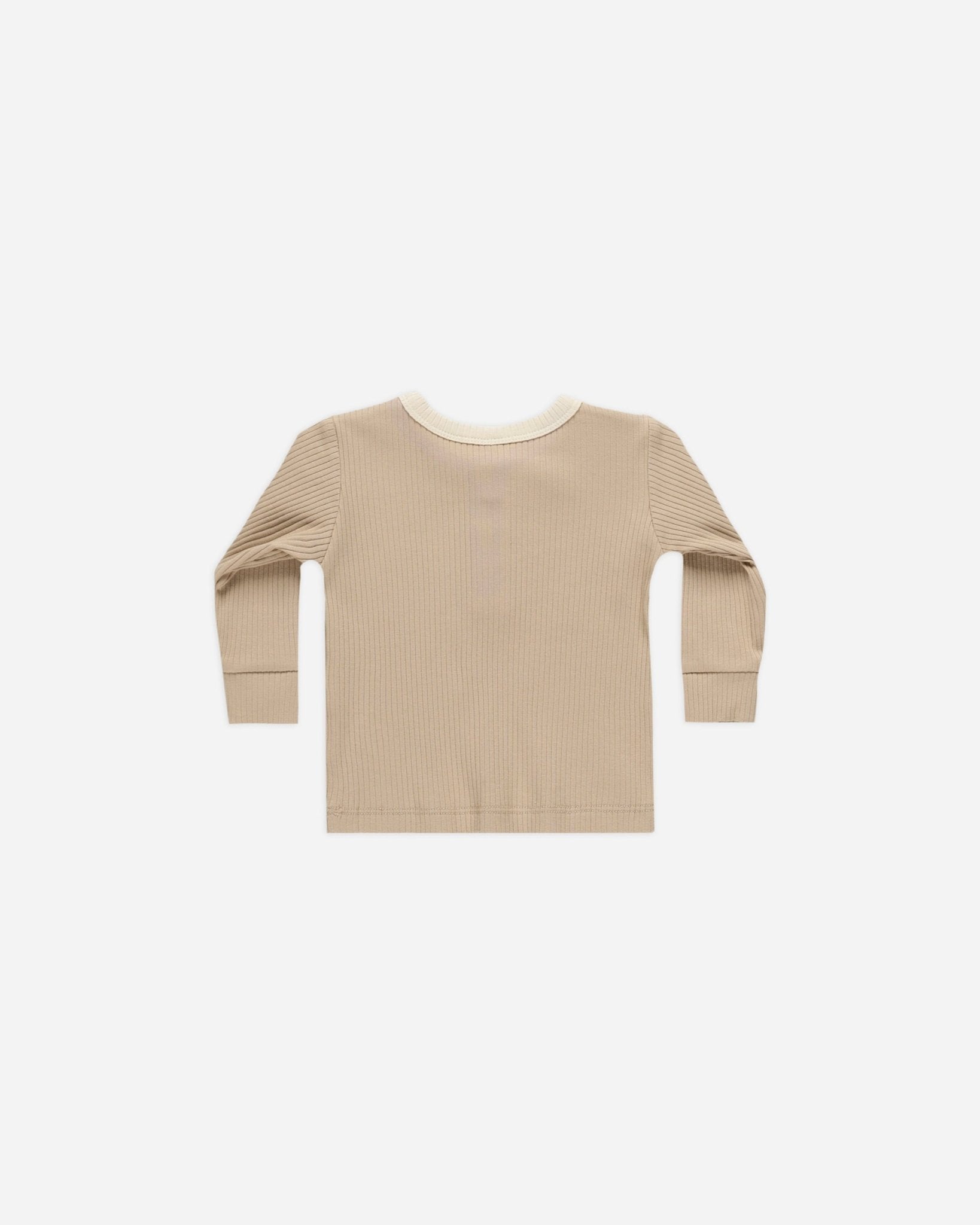 Ribbed Henley || Latte - Rylee + Cru Canada