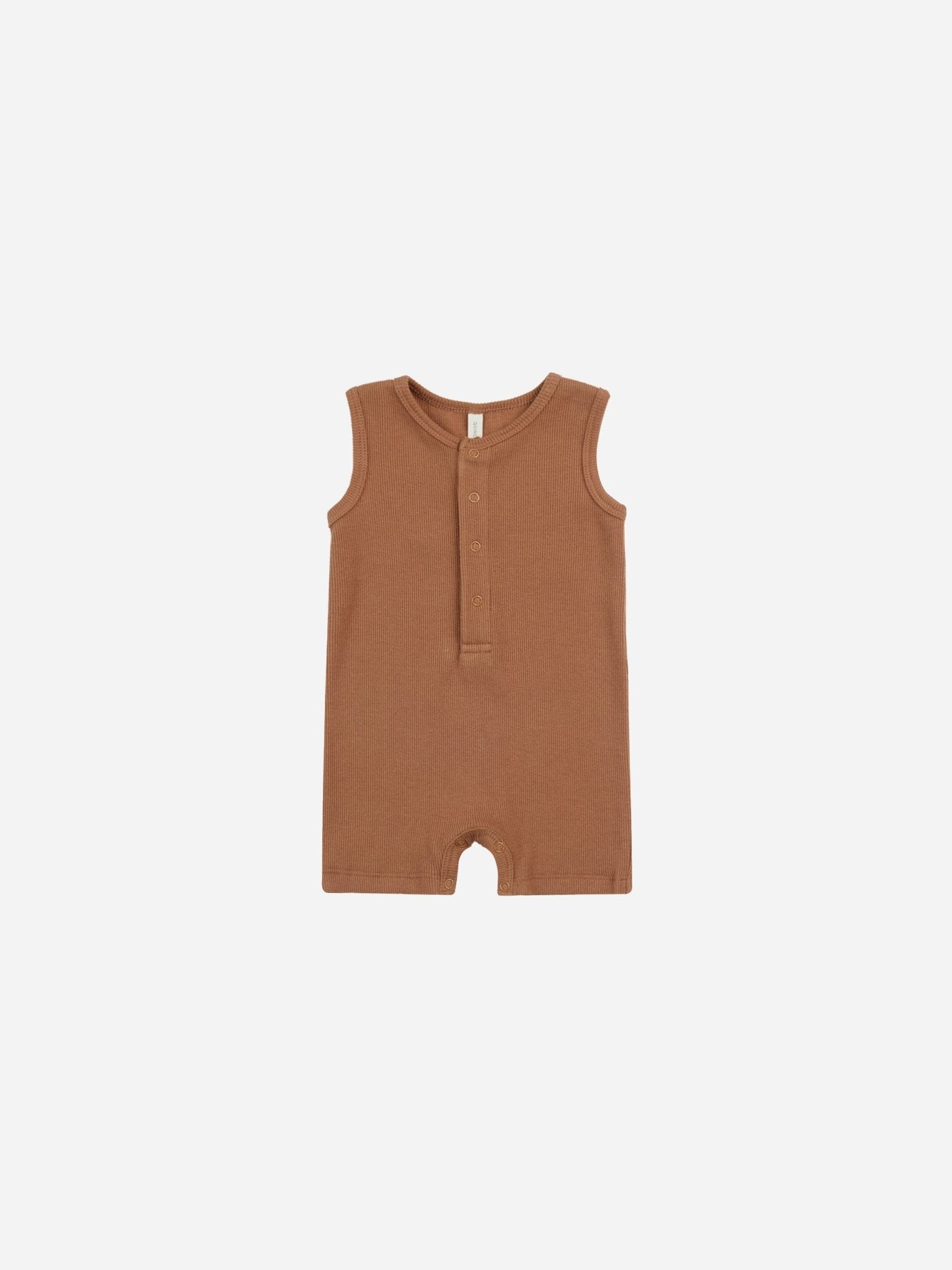 Ribbed Henley Romper || Clay - Rylee + Cru Canada