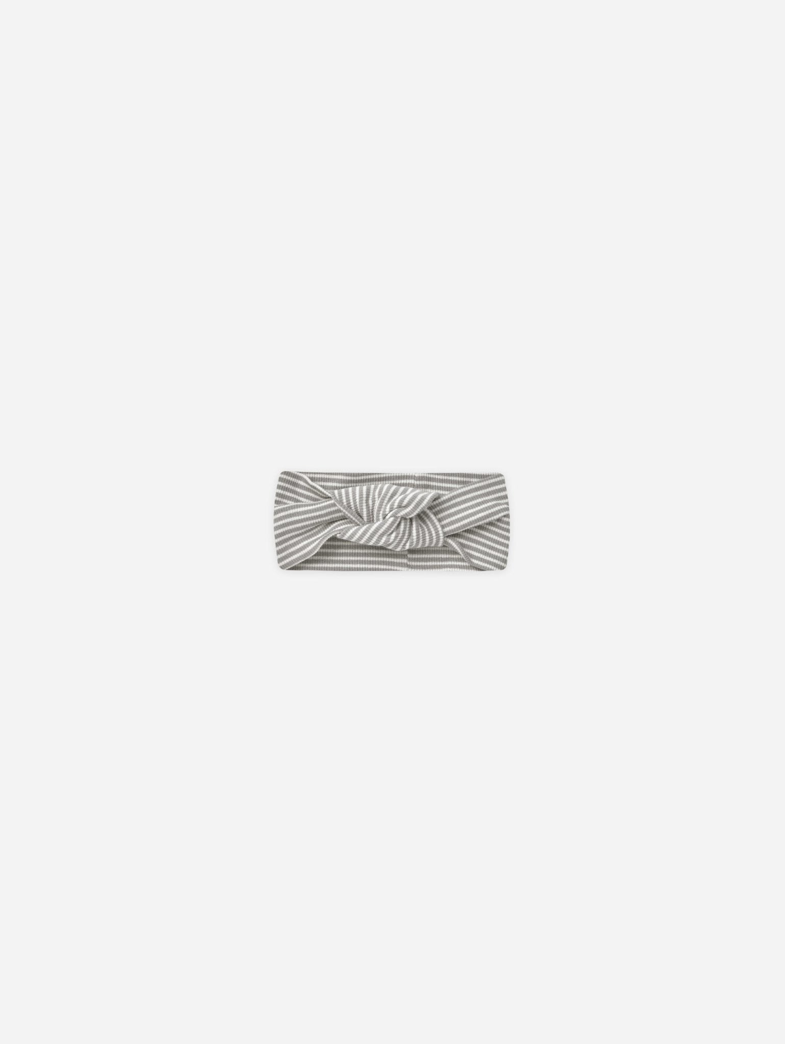 Ribbed Knotted Headband || Lagoon Micro Stripe - Rylee + Cru Canada