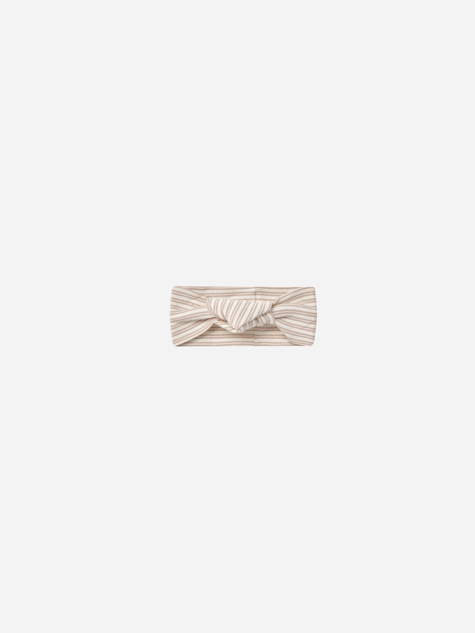 Ribbed Knotted Headband || Oat Stripe - Rylee + Cru Canada