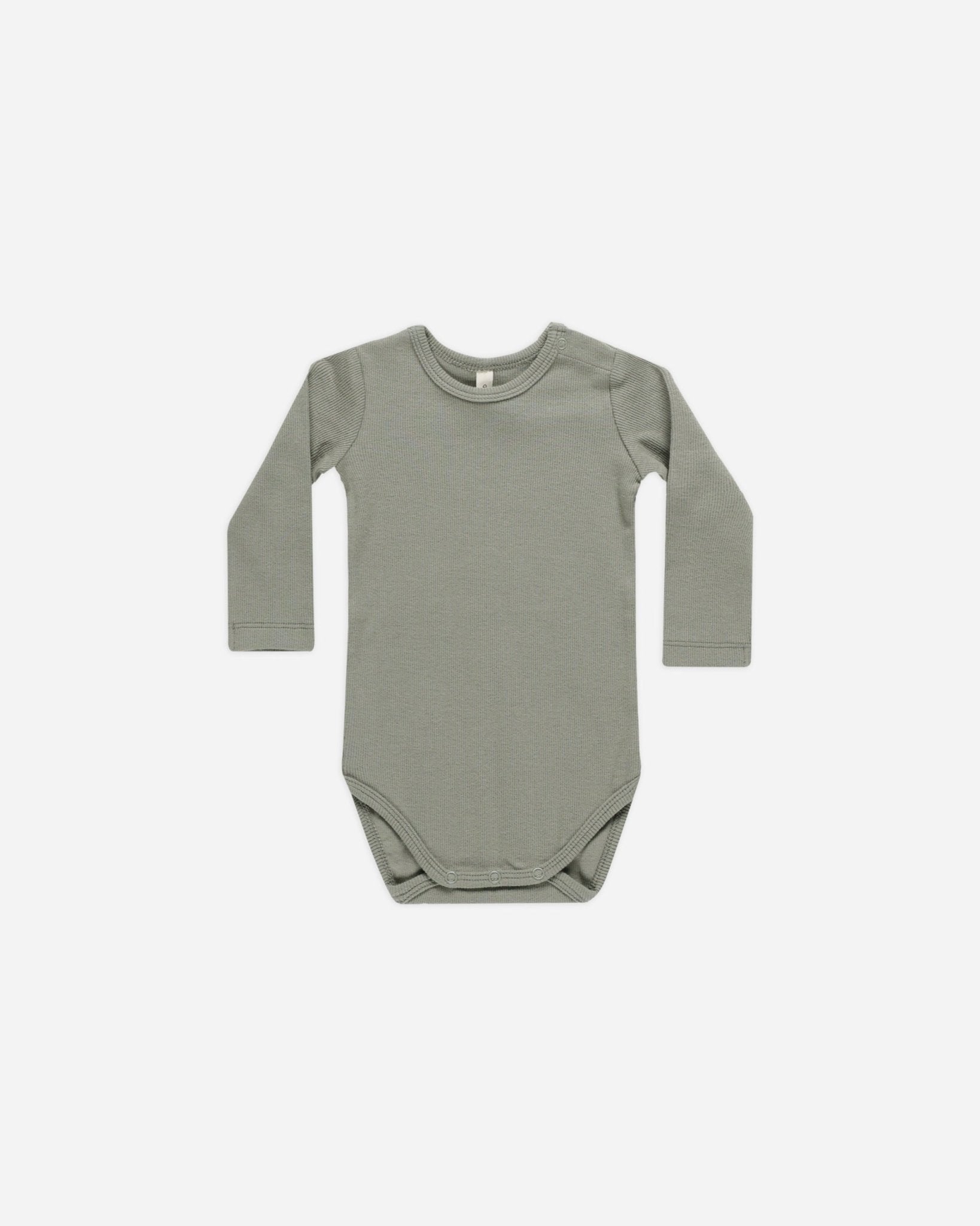 Ribbed Long Sleeve Bodysuit || Basil - Rylee + Cru Canada