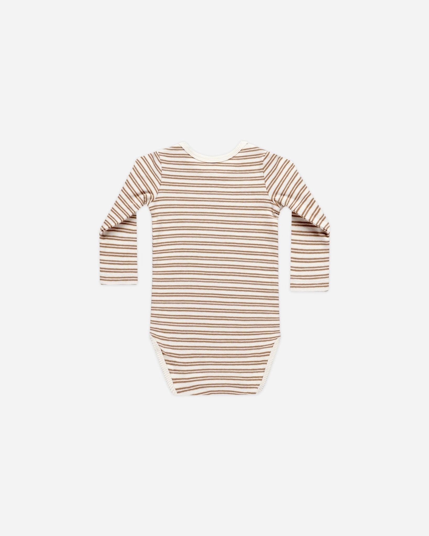 Ribbed Long Sleeve Bodysuit || Golden Stripe - Rylee + Cru Canada