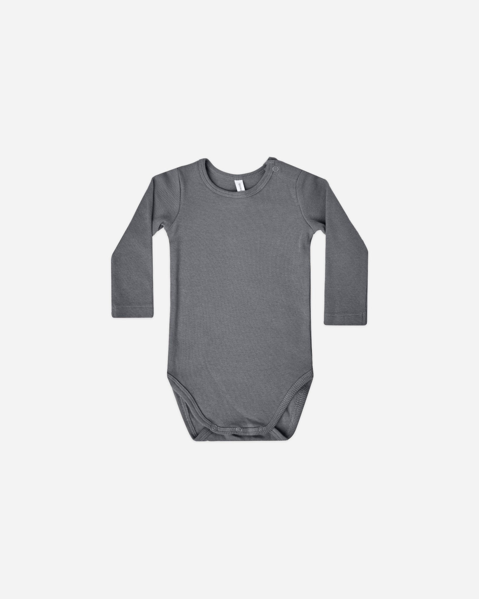 Ribbed Long Sleeve Bodysuit || Navy - Rylee + Cru Canada