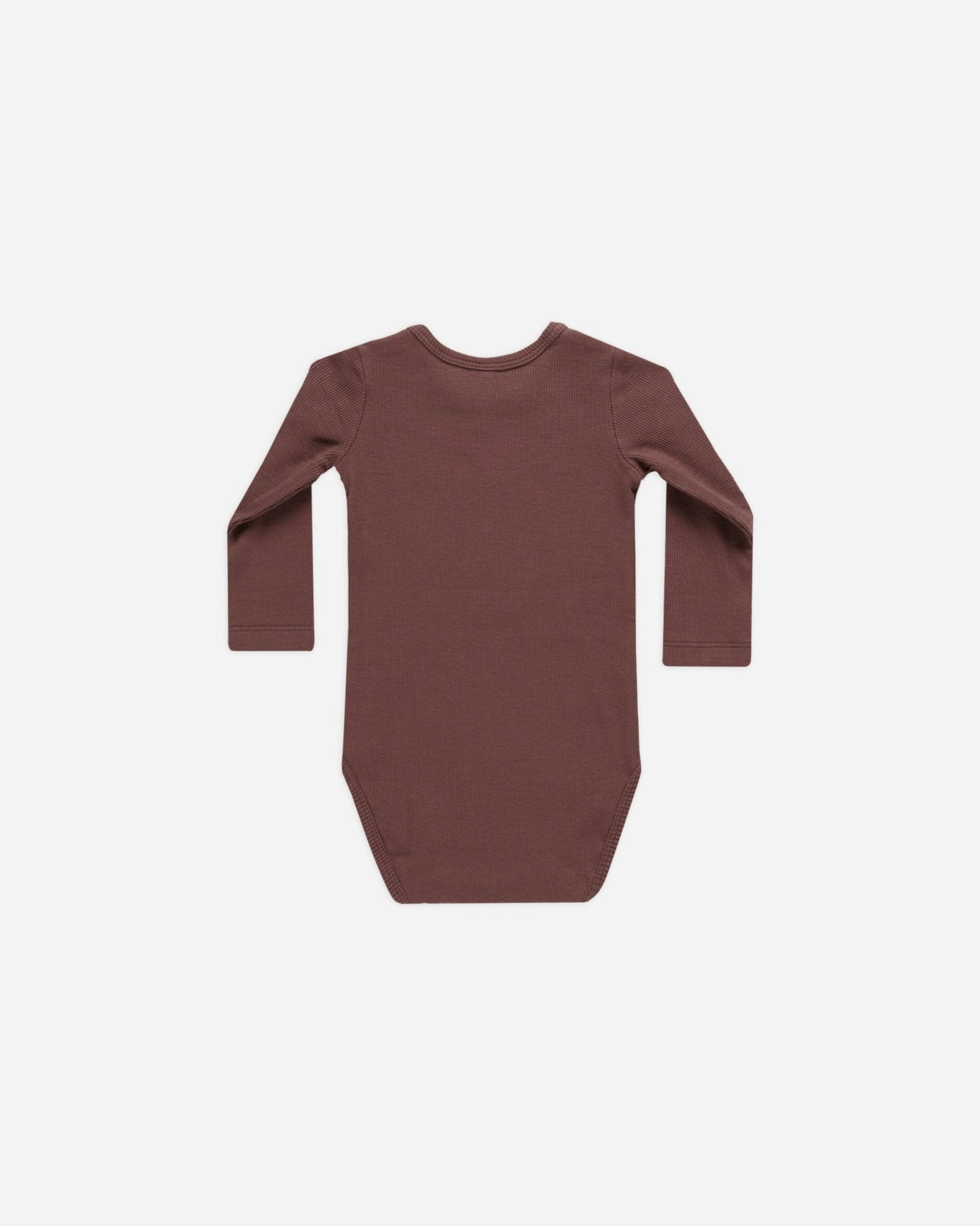 Ribbed Long Sleeve Bodysuit || Plum - Rylee + Cru Canada