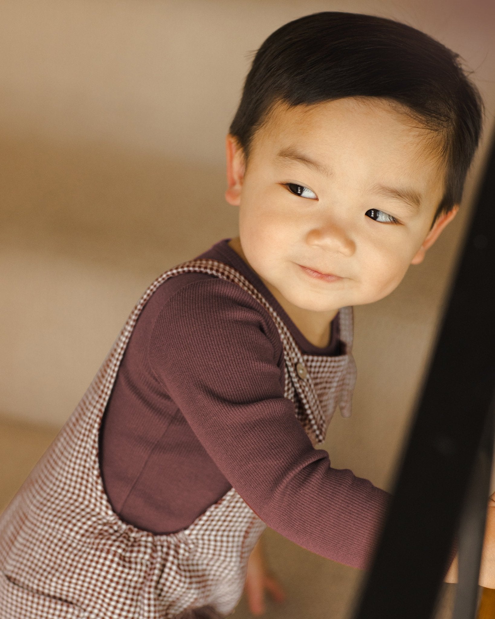 Ribbed Long Sleeve Bodysuit || Plum - Rylee + Cru Canada