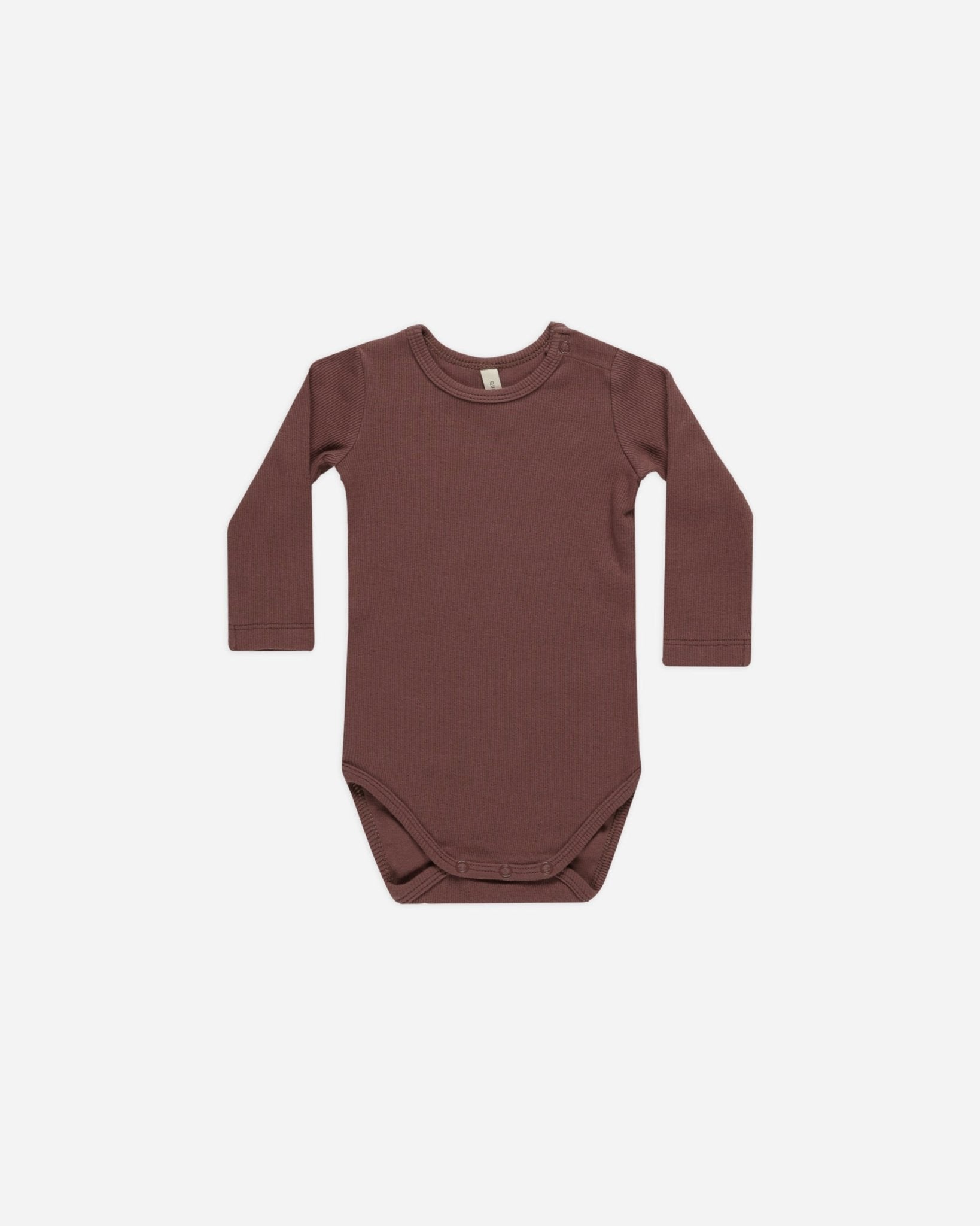 Ribbed Long Sleeve Bodysuit || Plum - Rylee + Cru Canada