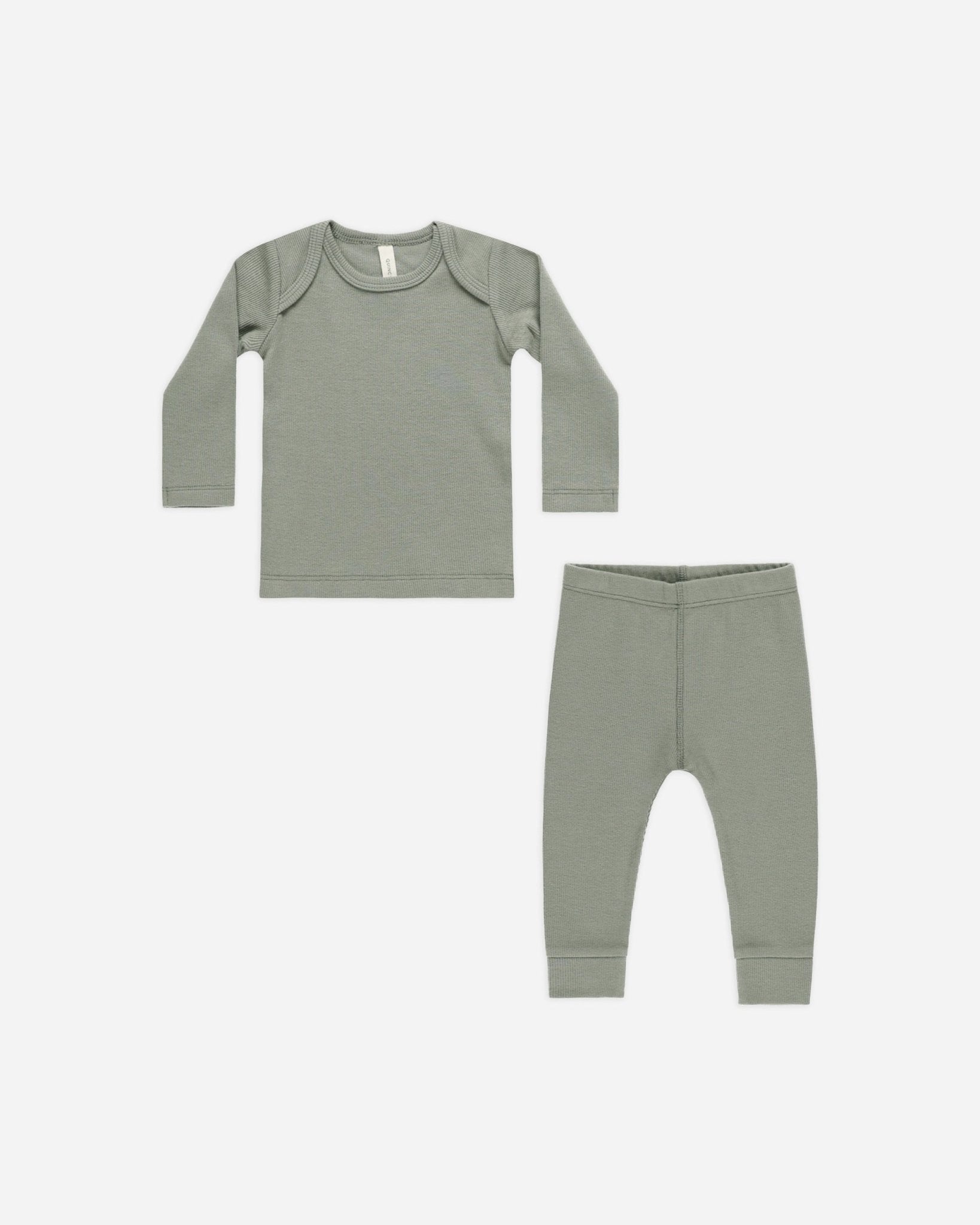 Ribbed Tee + Legging Set || Basil - Rylee + Cru Canada