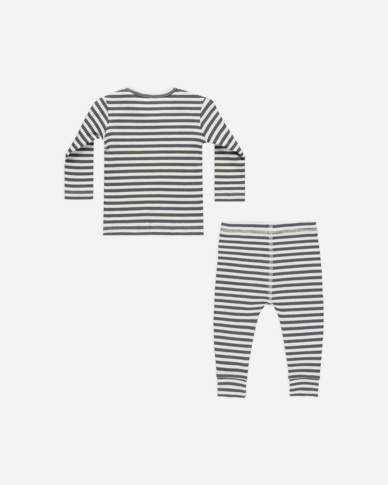 Ribbed Tee + Legging Set || Indigo Stripe - Rylee + Cru Canada