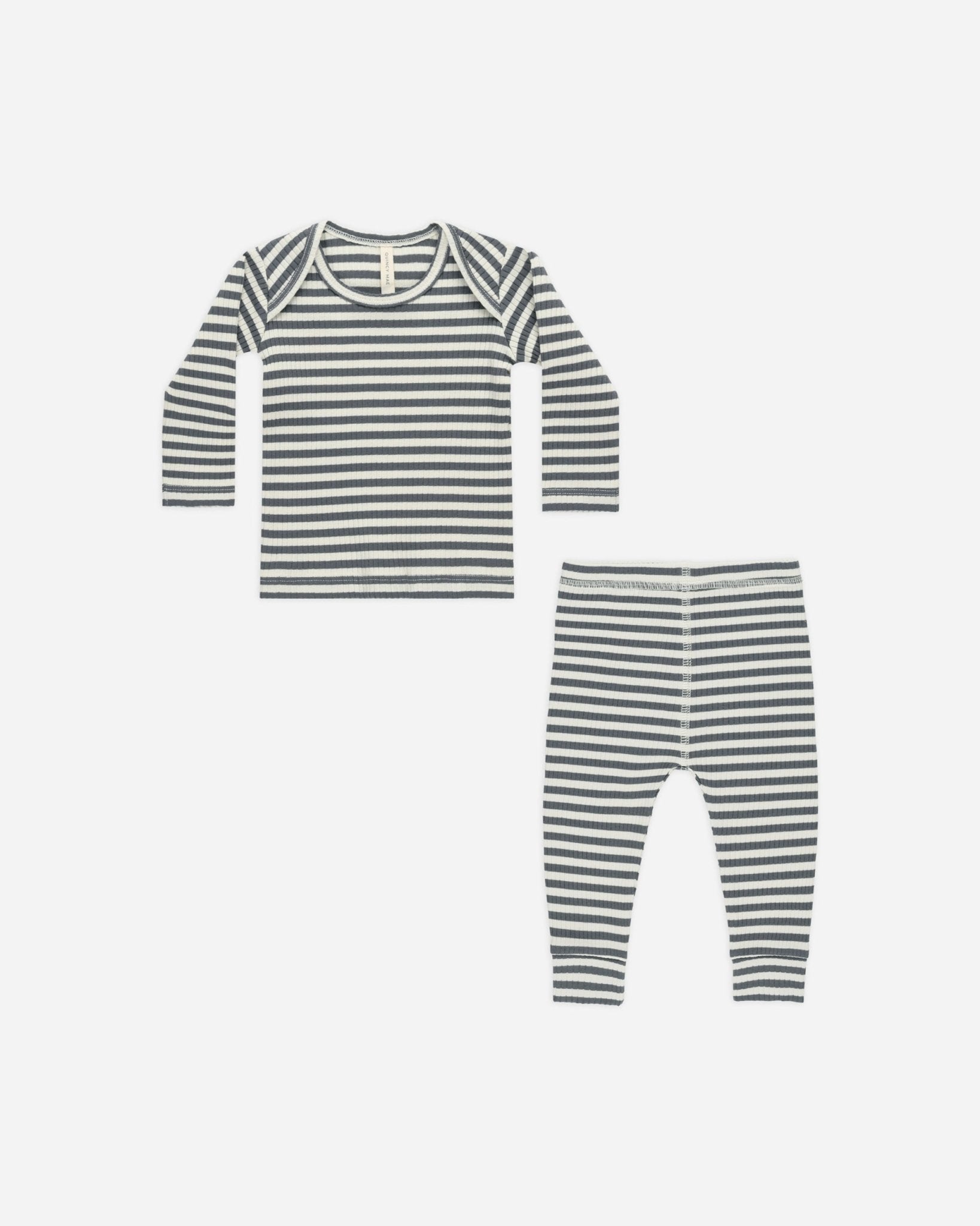 Ribbed Tee + Legging Set || Indigo Stripe - Rylee + Cru Canada