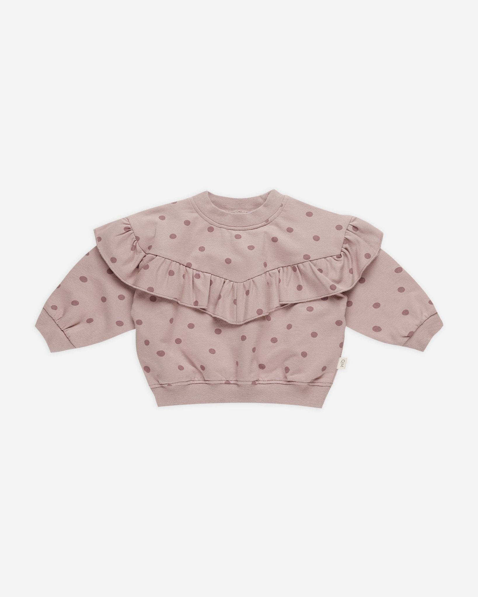 Ruffle Fleece Sweatshirt || Polka Dots - Rylee + Cru Canada