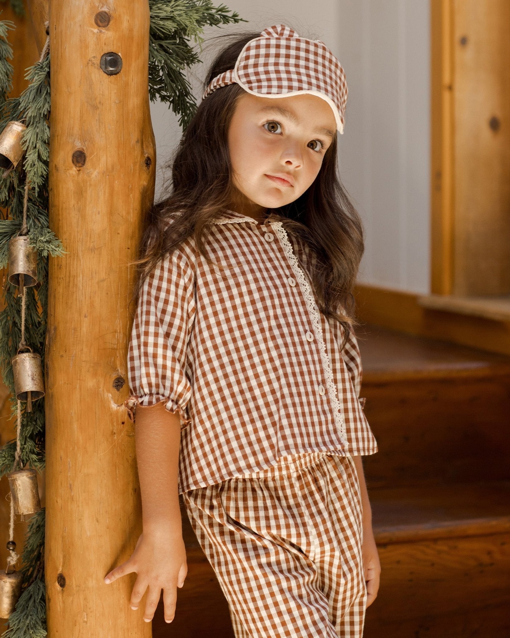 Ruffle Pajamas || Brick Gingham - Rylee + Cru Canada