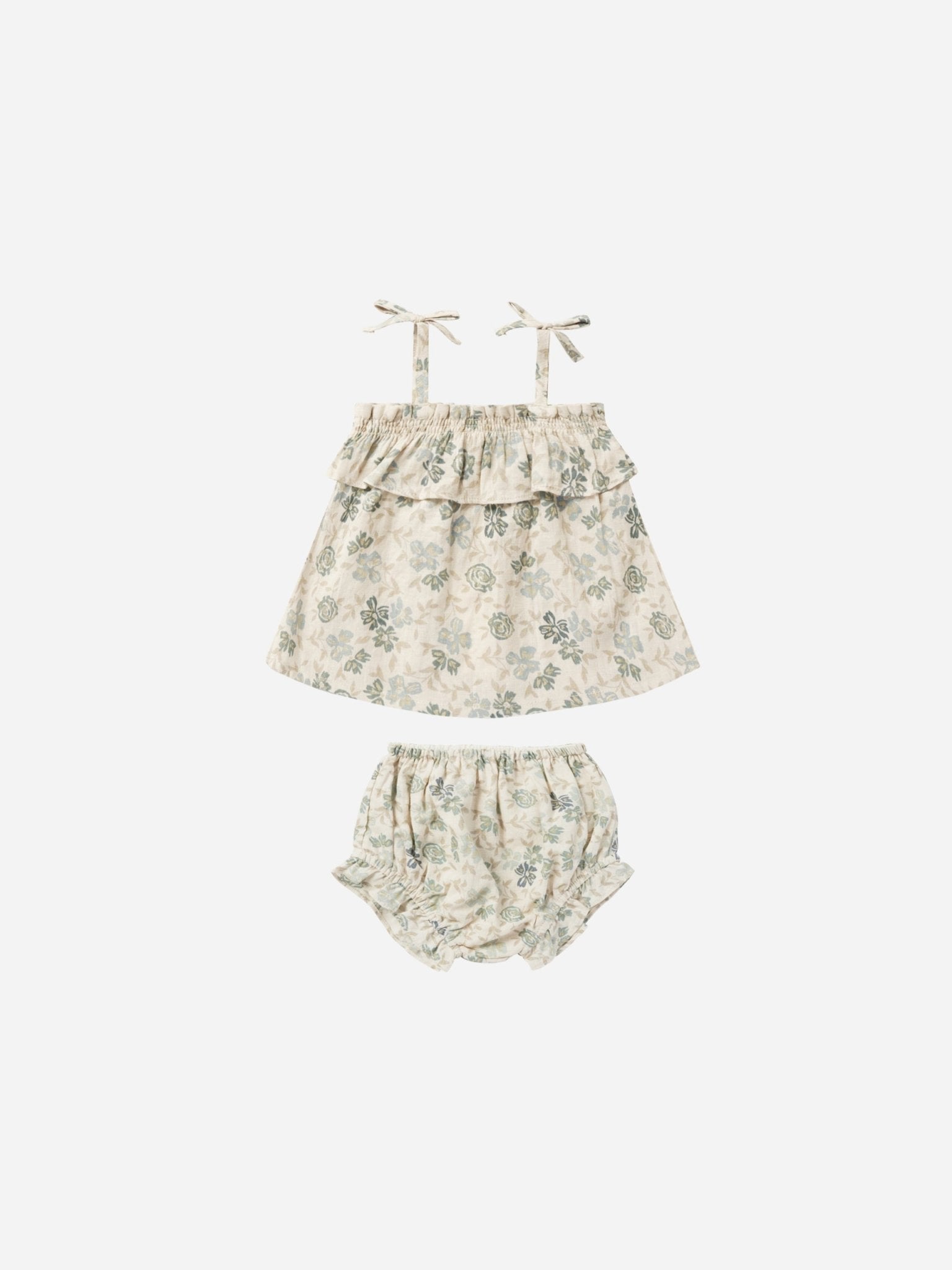 Ruffle Tube Top Set || Blue Floral - Rylee + Cru Canada