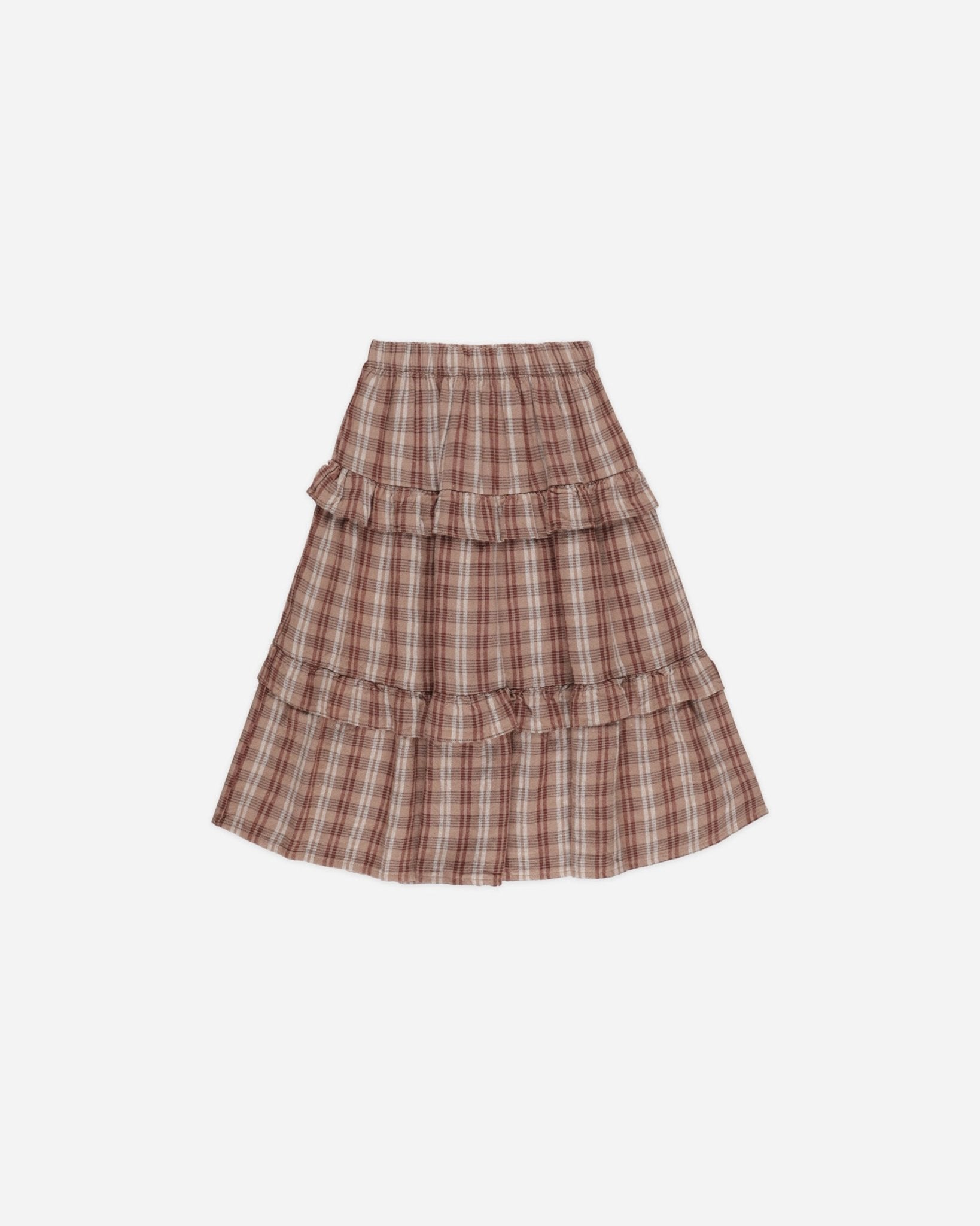 Ruffled Midi Skirt || Autumn Plaid - Rylee + Cru Canada