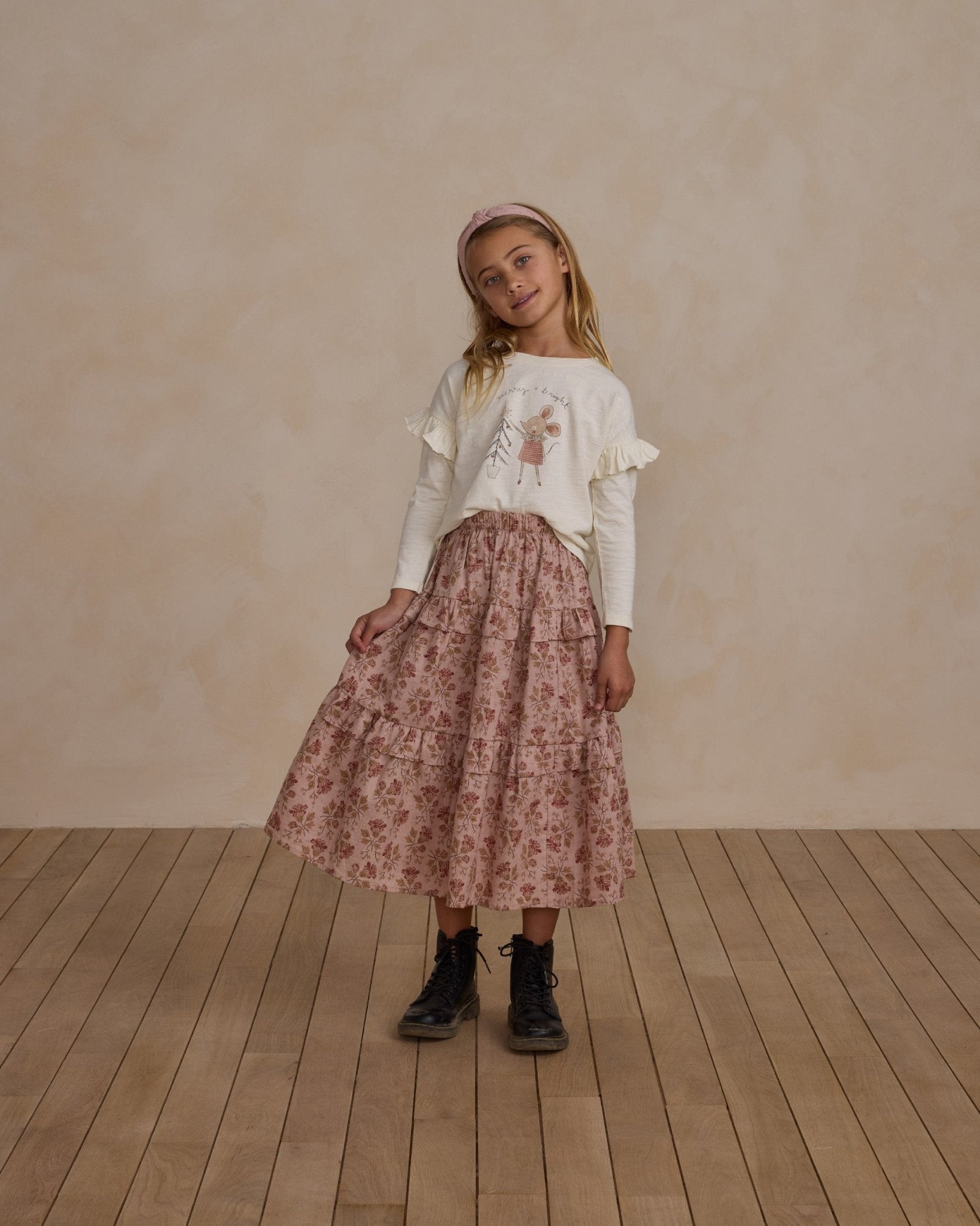 Ruffled Midi Skirt || French Garden - Rylee + Cru Canada