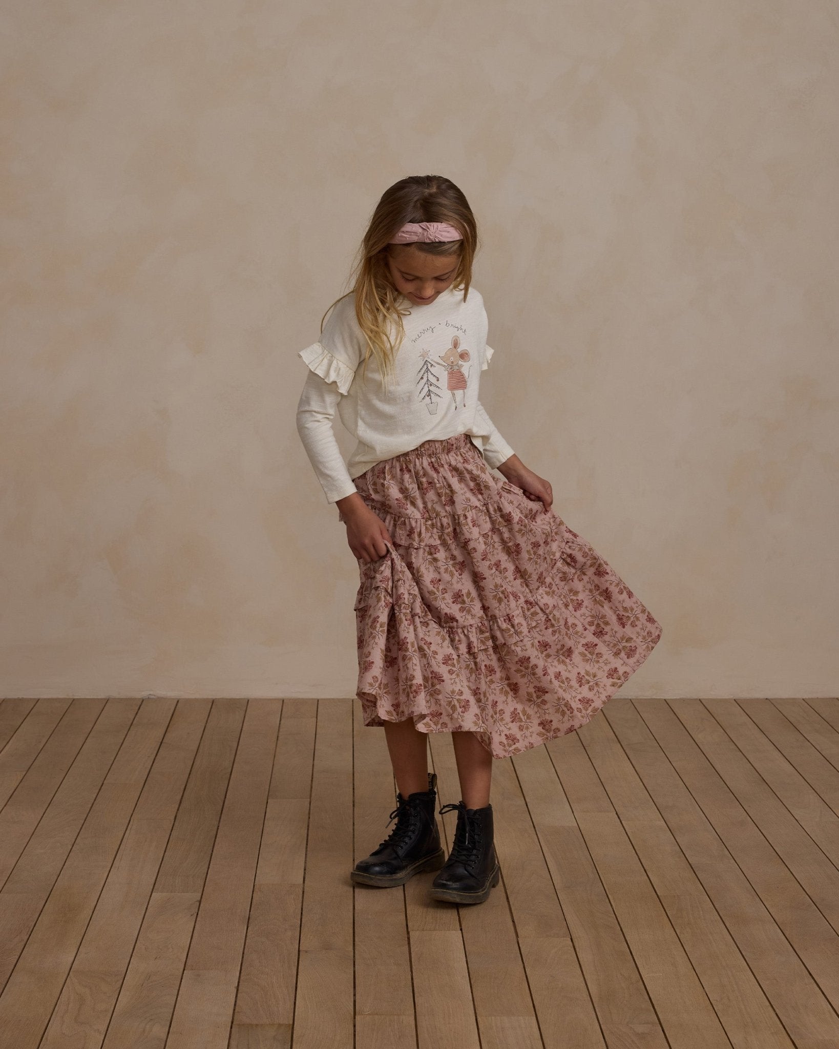 Ruffled Midi Skirt || French Garden - Rylee + Cru Canada