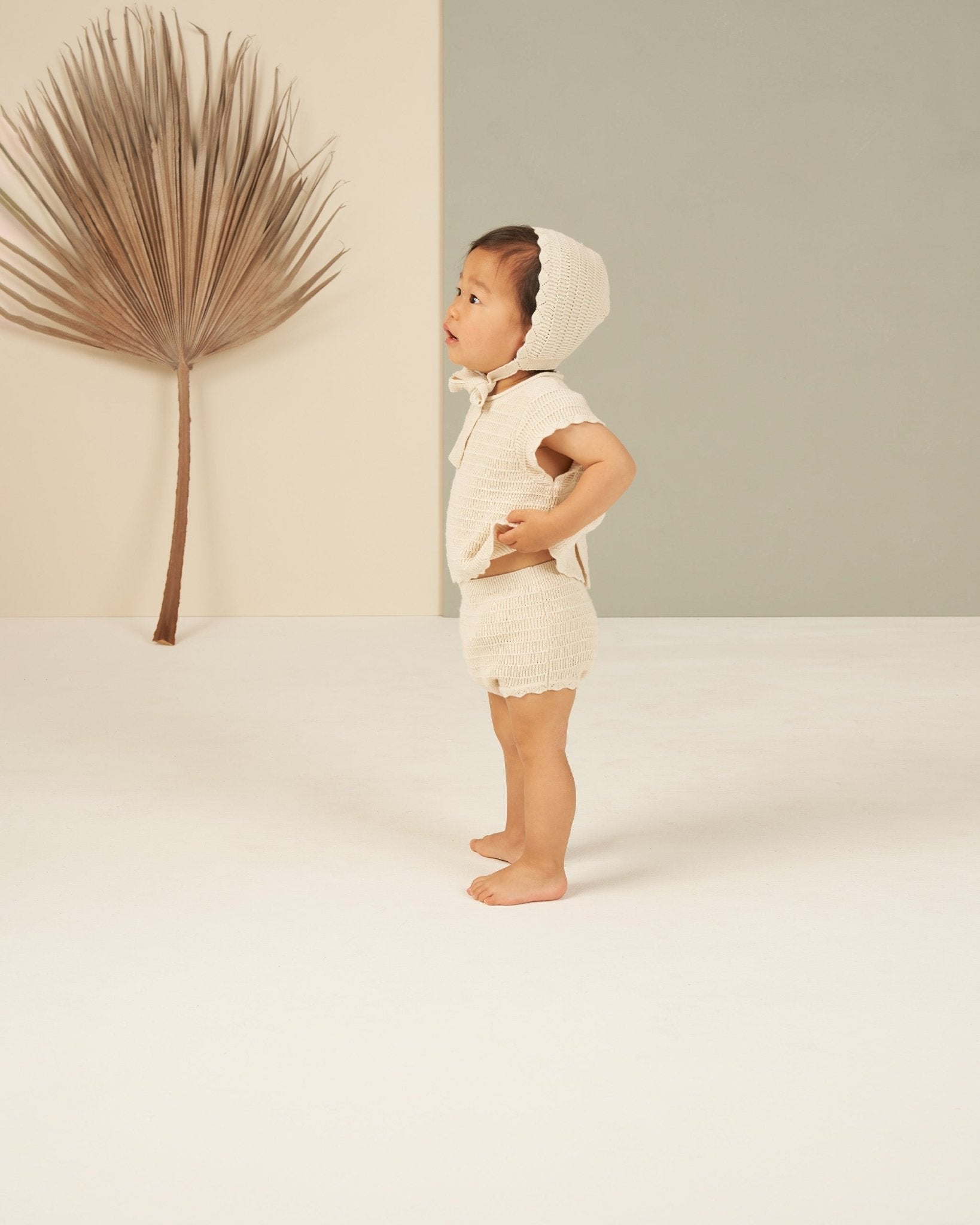 Scallop Knit Baby Set || Natural - Rylee + Cru Canada