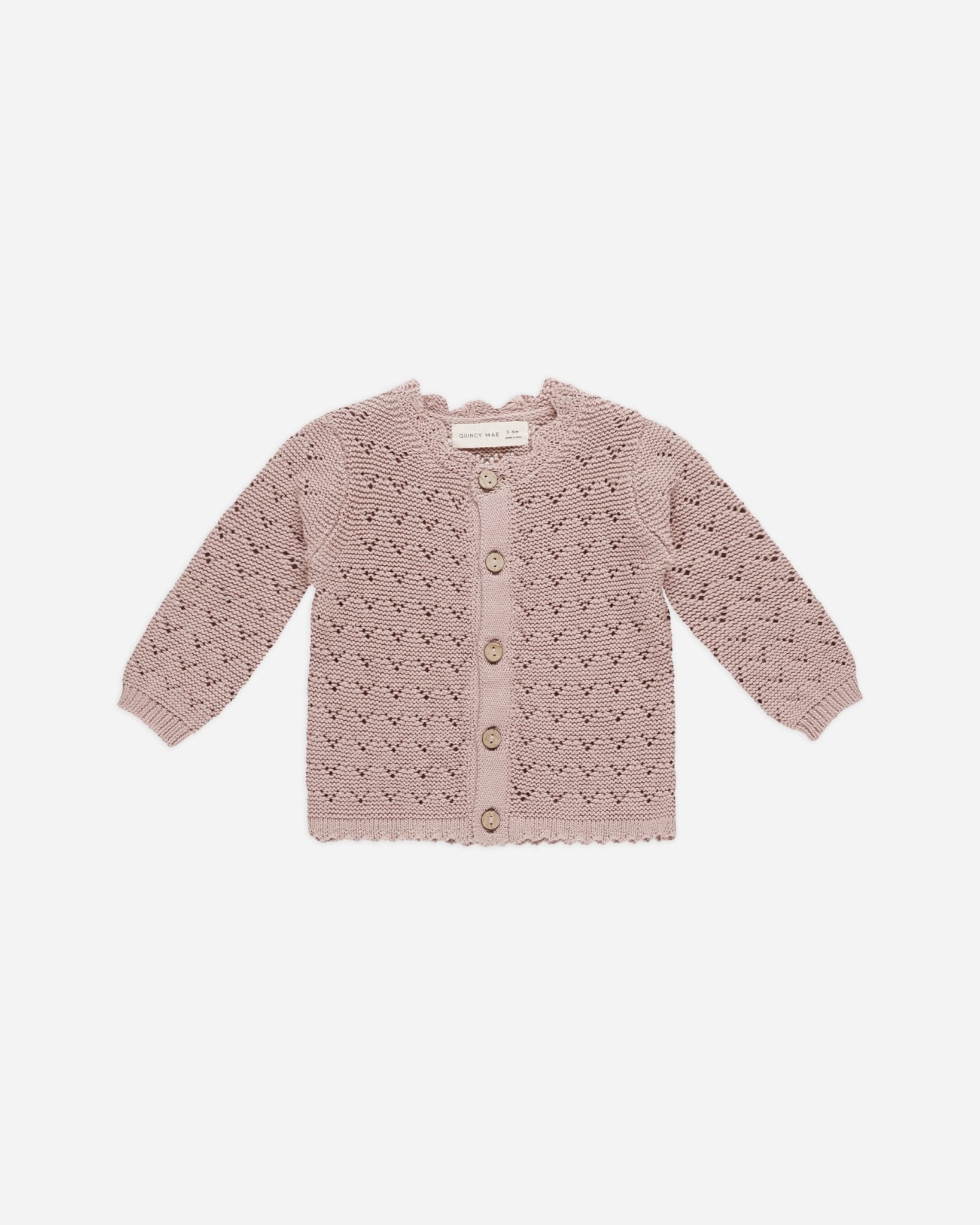 Scalloped Cardigan || Mauve - Rylee + Cru Canada